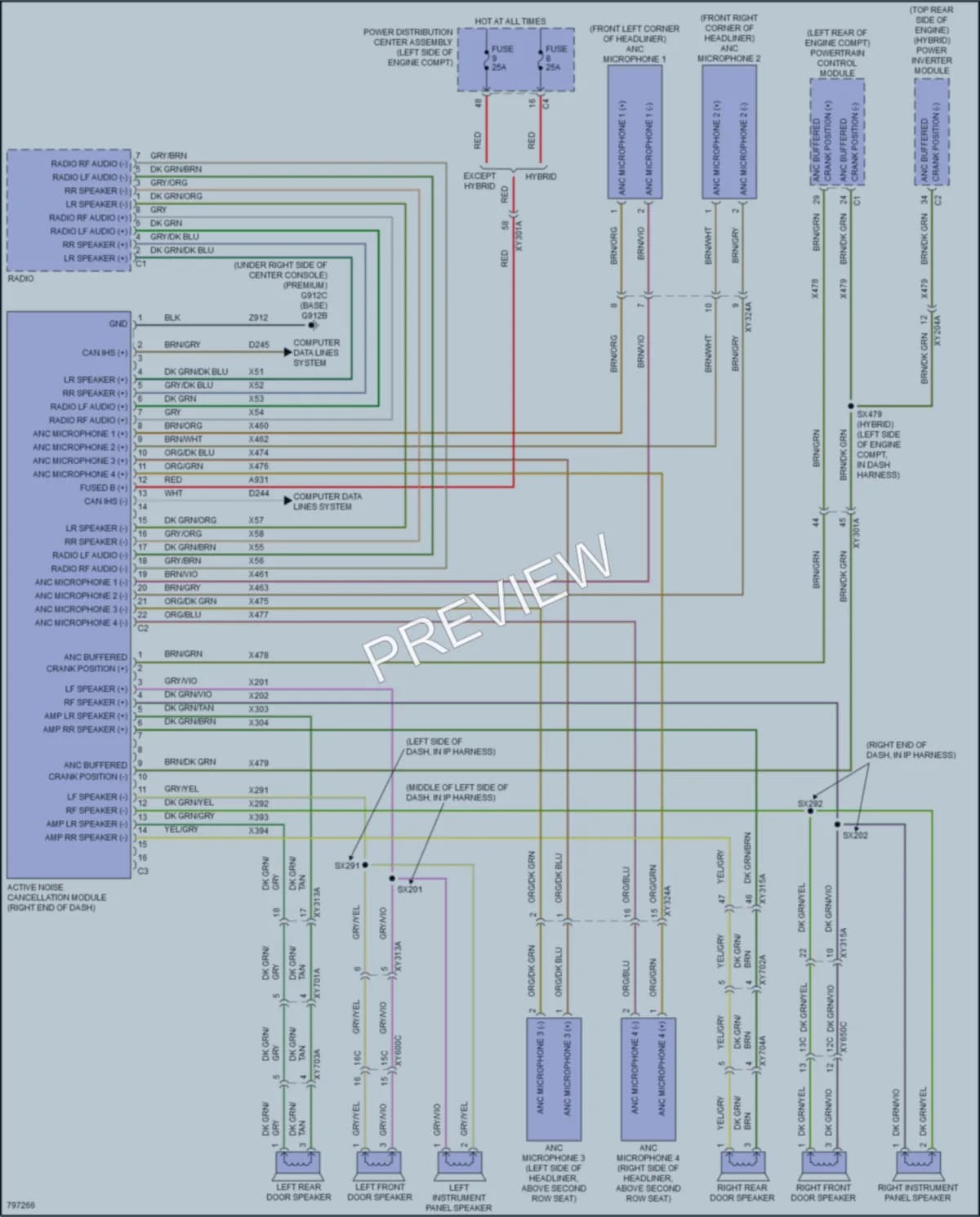 2022 Chrysler PacificaHybrid Radio wiring diagram preview