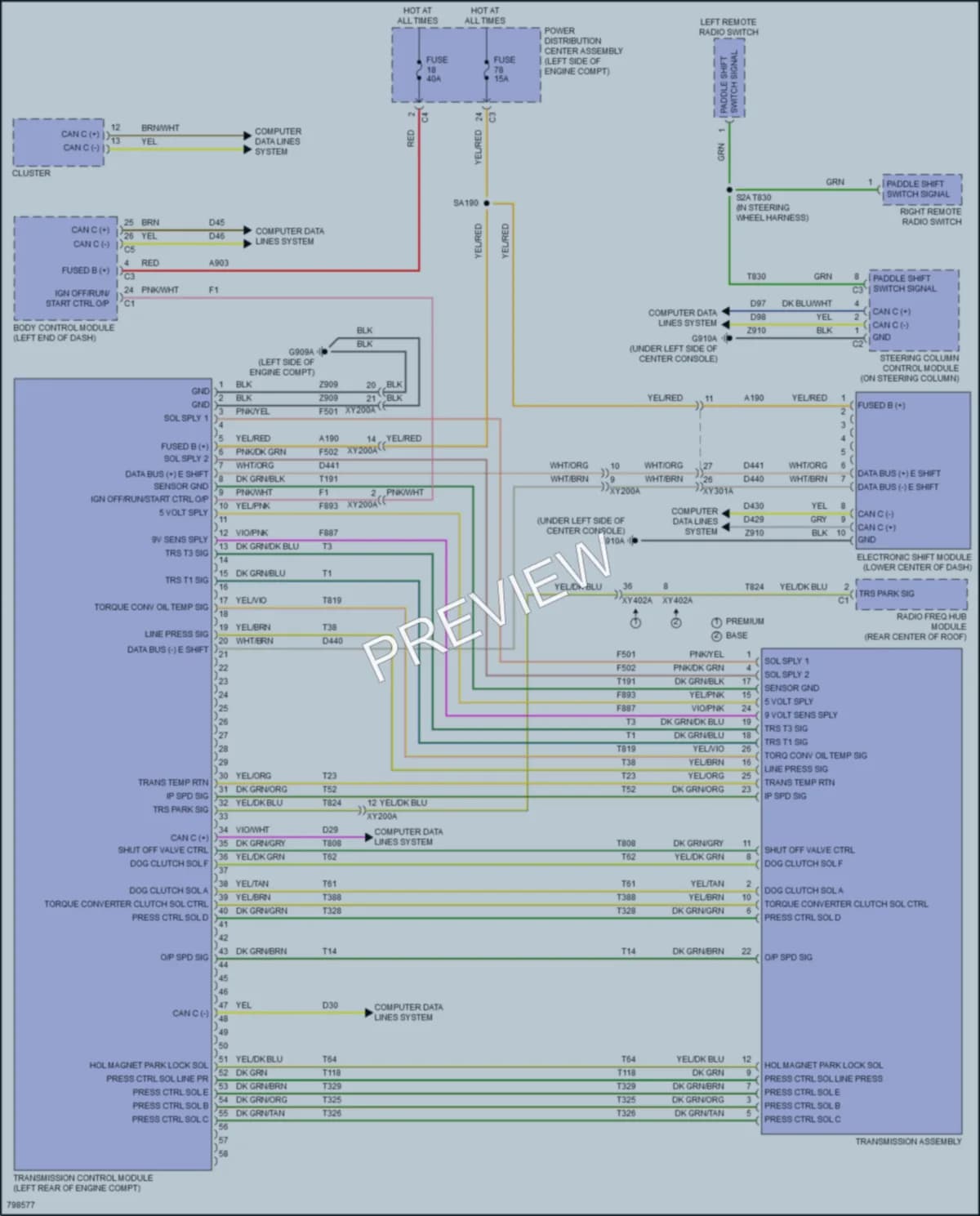 2022 Chrysler PacificaHybrid Transmission wiring diagram preview