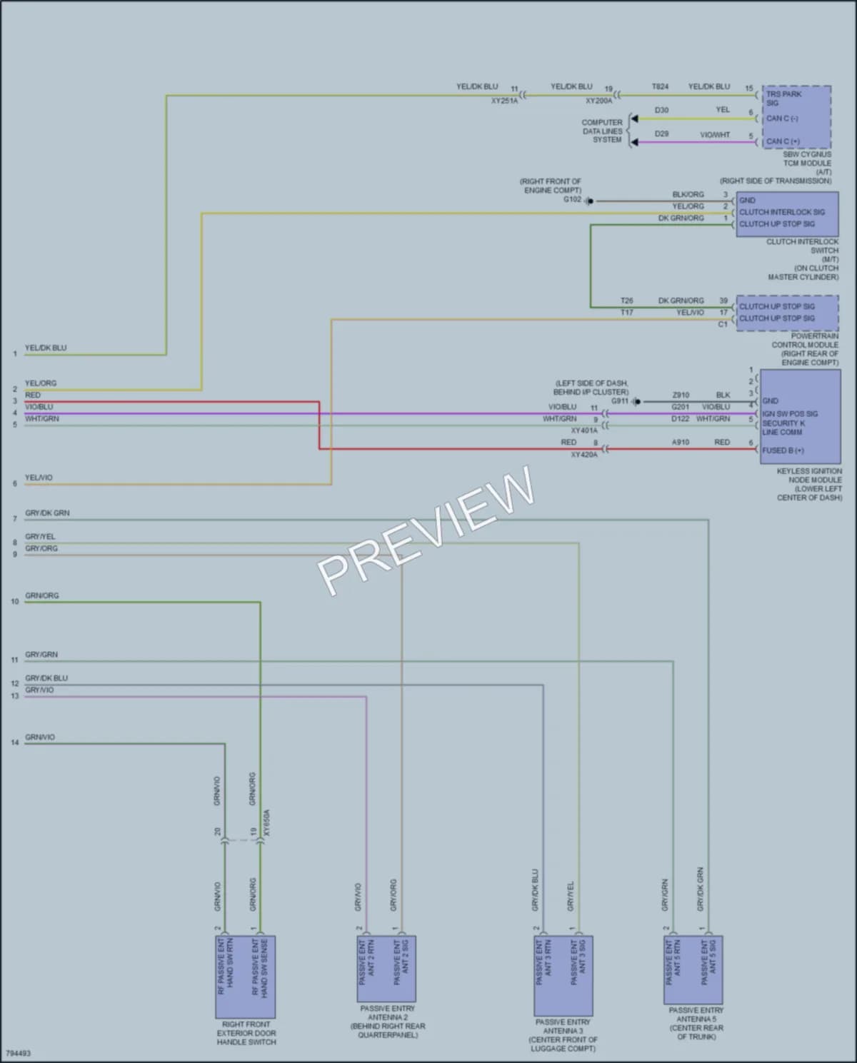 2022 Dodge Challenger Anti Theft wiring diagram preview