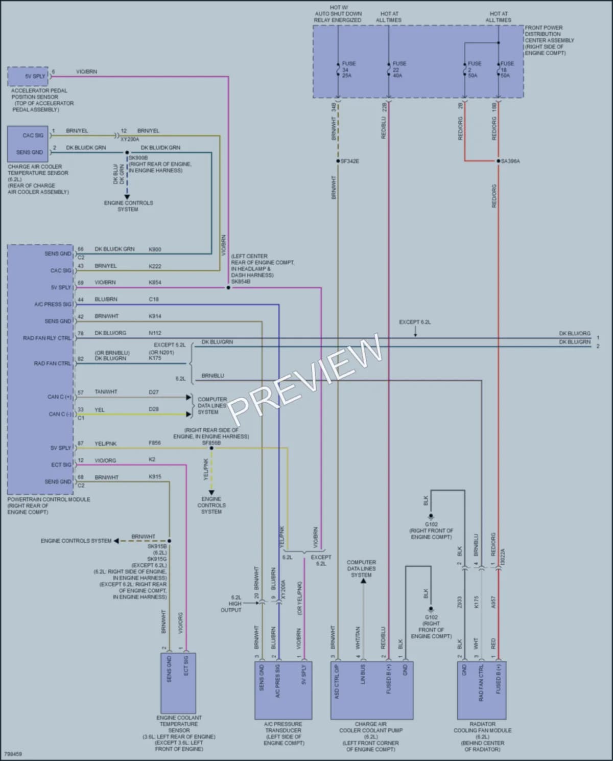 2022 Dodge Challenger Cooling Fan wiring diagram preview