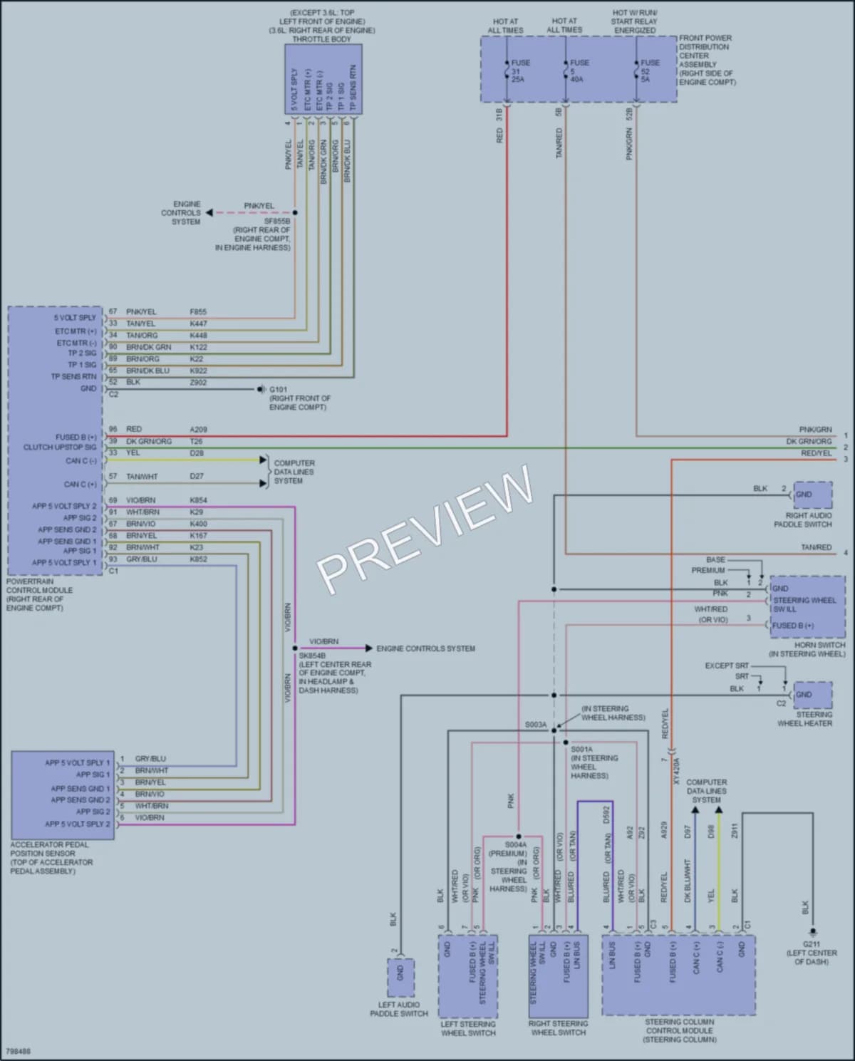 2022 Dodge Challenger Cruise Control wiring diagram preview