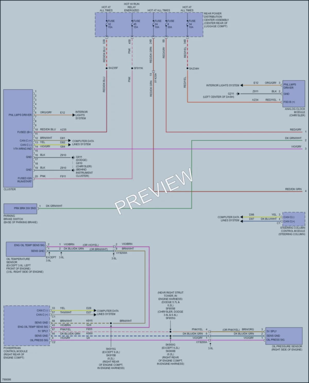 2022 Dodge Charger Instrument Cluster wiring diagram preview