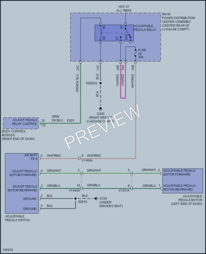 2022 Dodge Charger Power Seats wiring diagram preview
