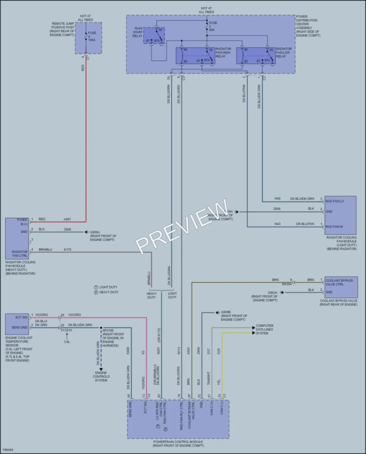 2022 Dodge Durango Cooling Fan wiring diagram preview
