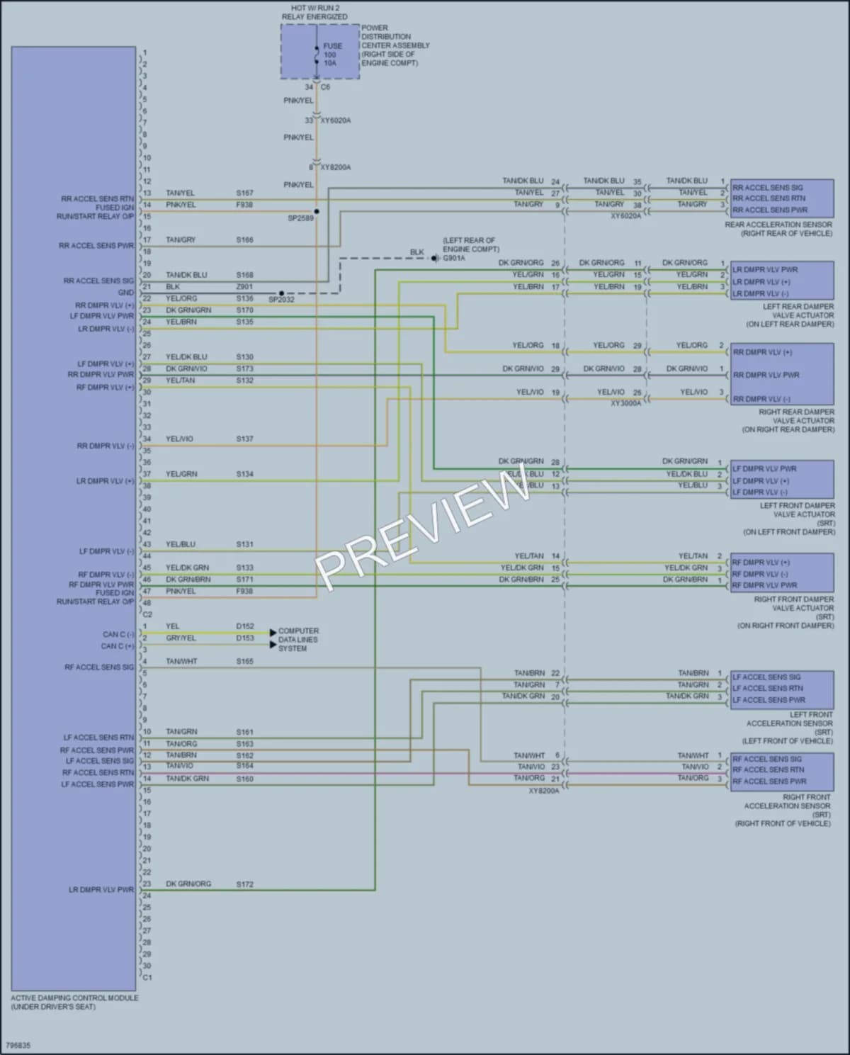 2022 Dodge Durango Electronic Suspension wiring diagram preview