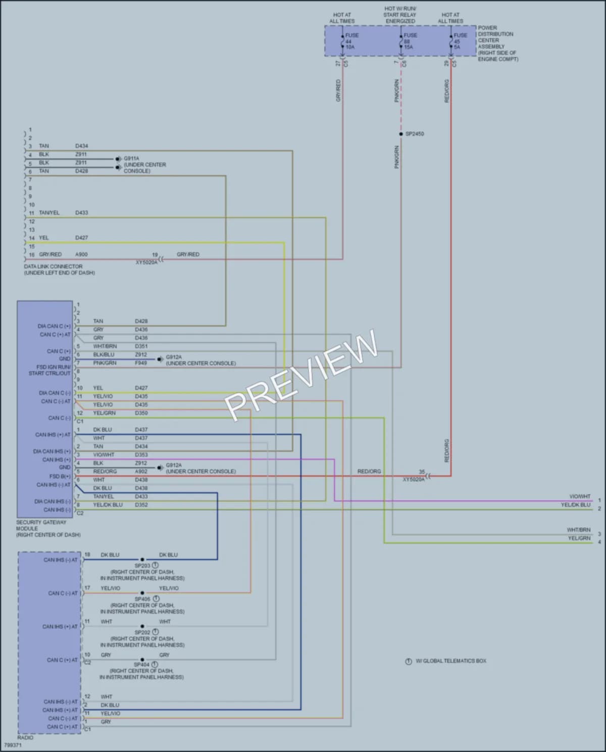 2022 Dodge DurangoPursuit Computer Data Lines wiring diagram preview