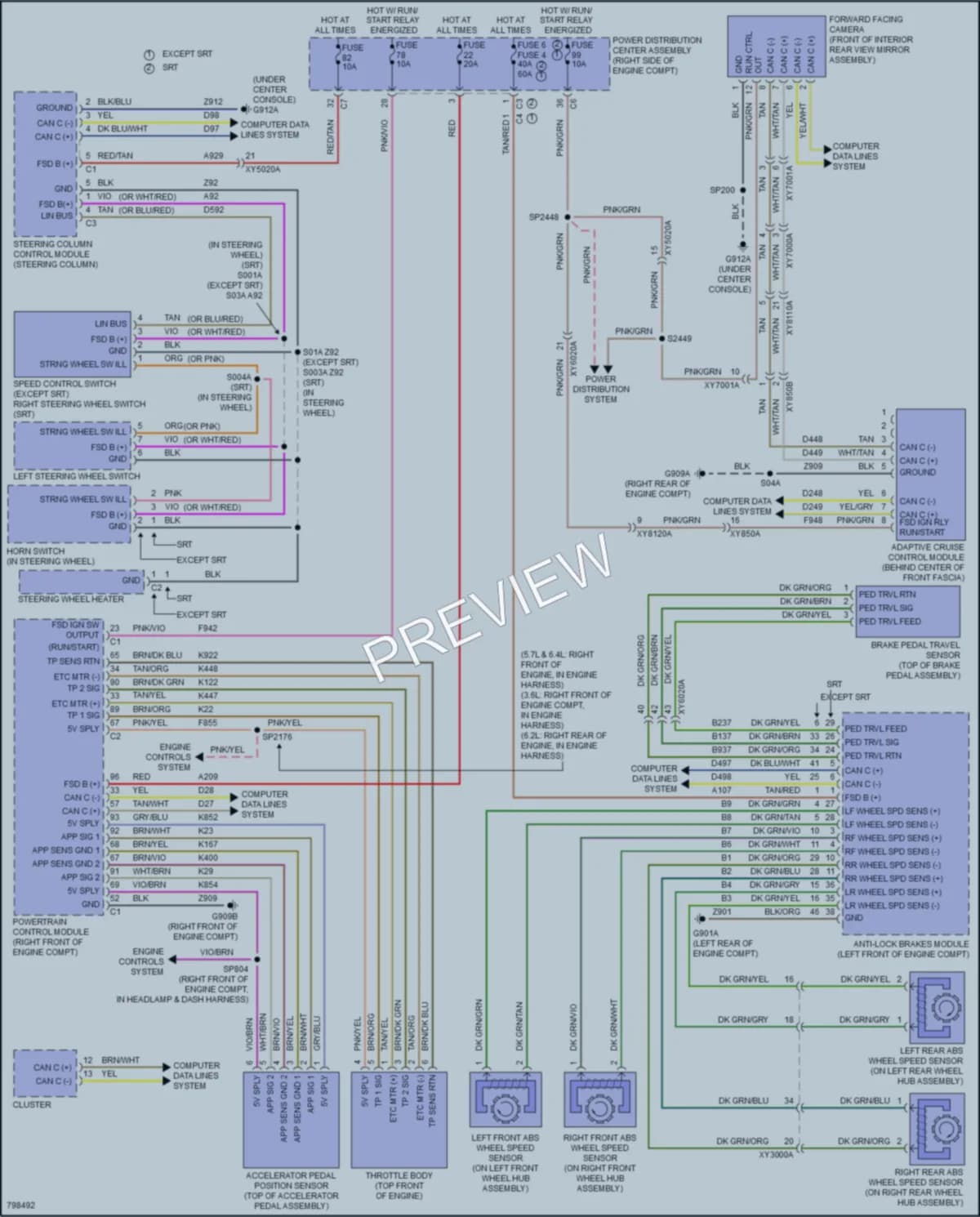 2022 Dodge DurangoPursuit Cruise Control wiring diagram preview