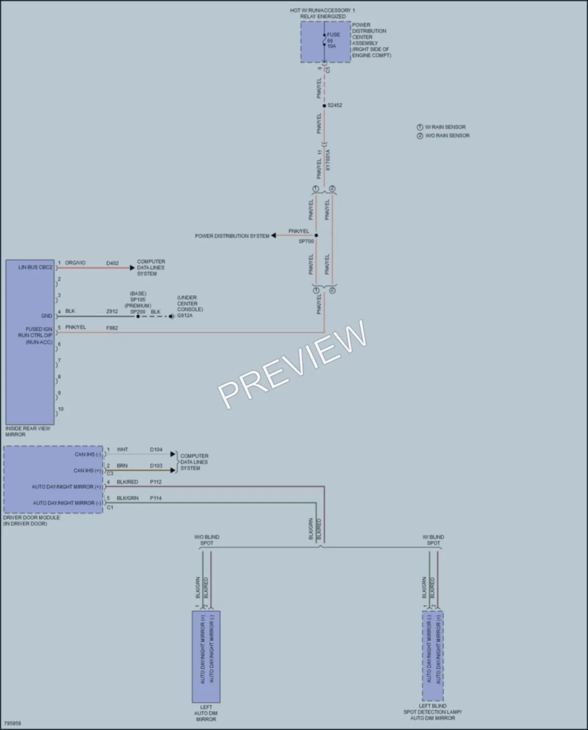2022 Dodge DurangoSpecialService Power Mirrors wiring diagram preview
