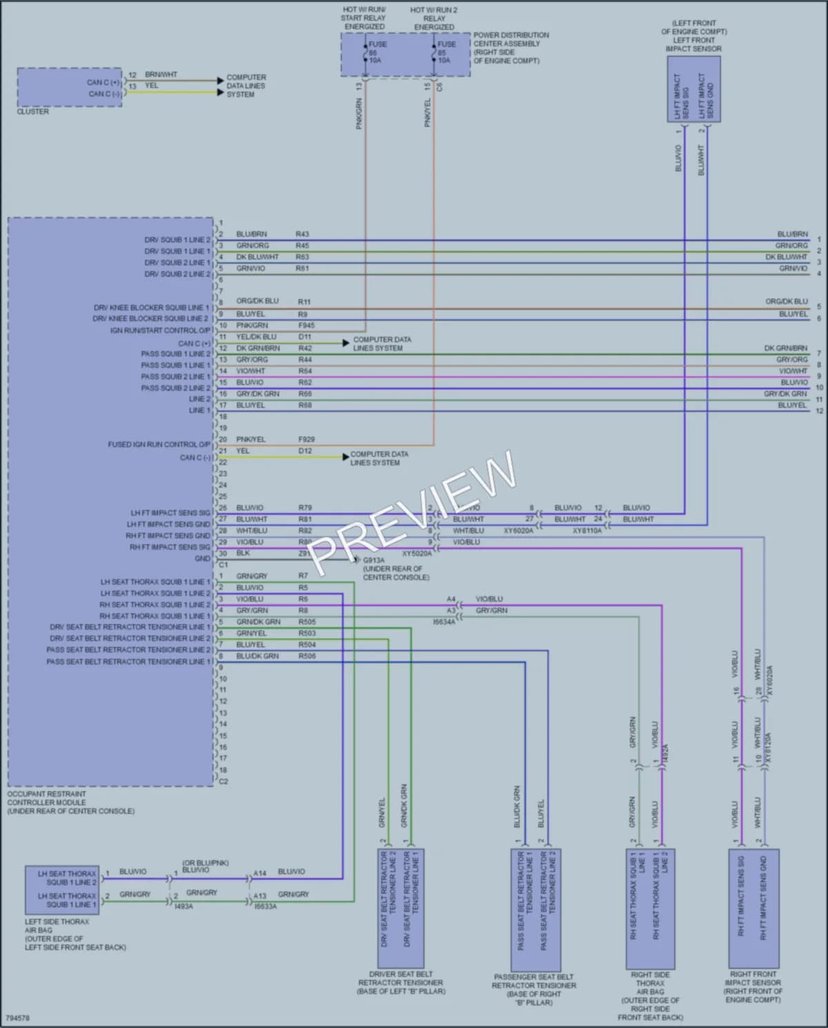 2022 Dodge DurangoSpecialService Supplemental Restraints wiring diagram preview