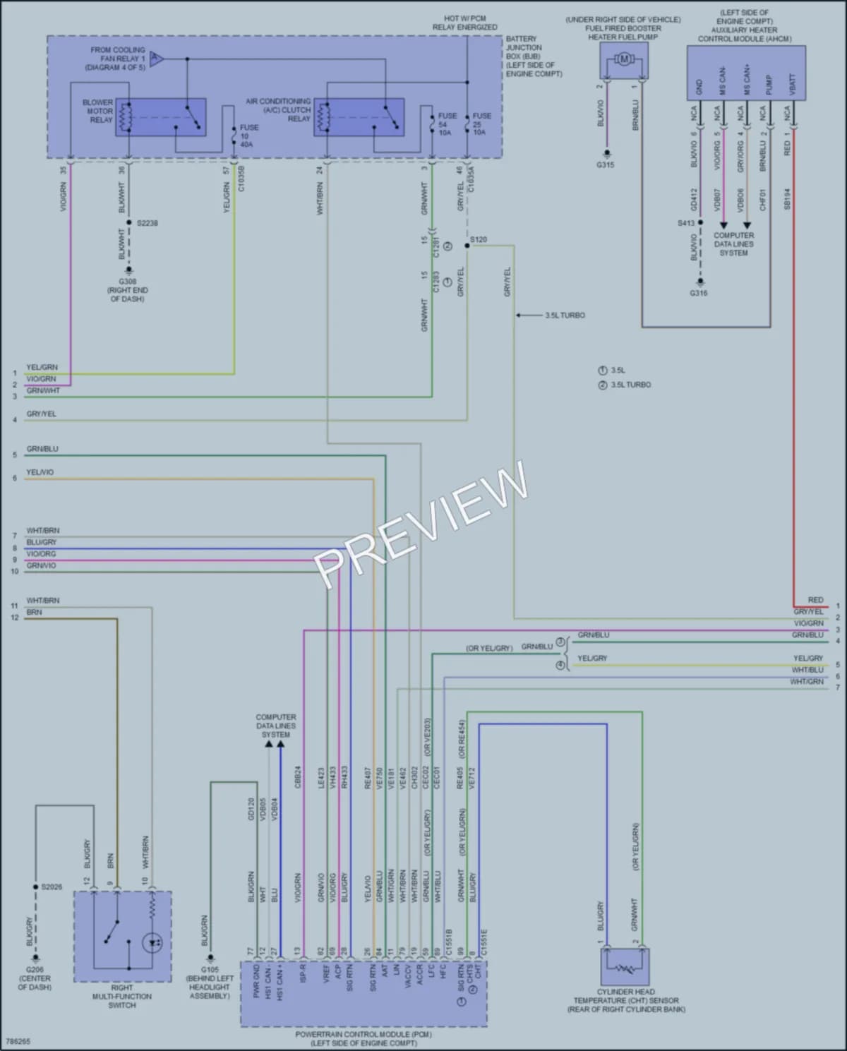 2022 Ford 150Transit Air Conditioning wiring diagram preview