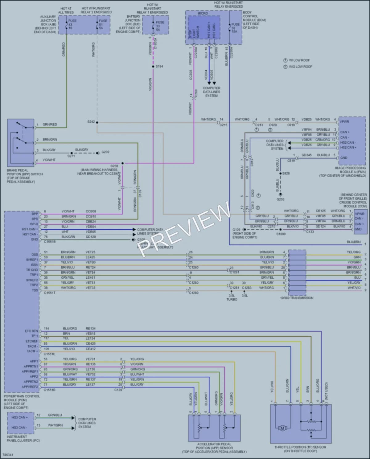 2022 Ford 150Transit Cruise Control wiring diagram preview