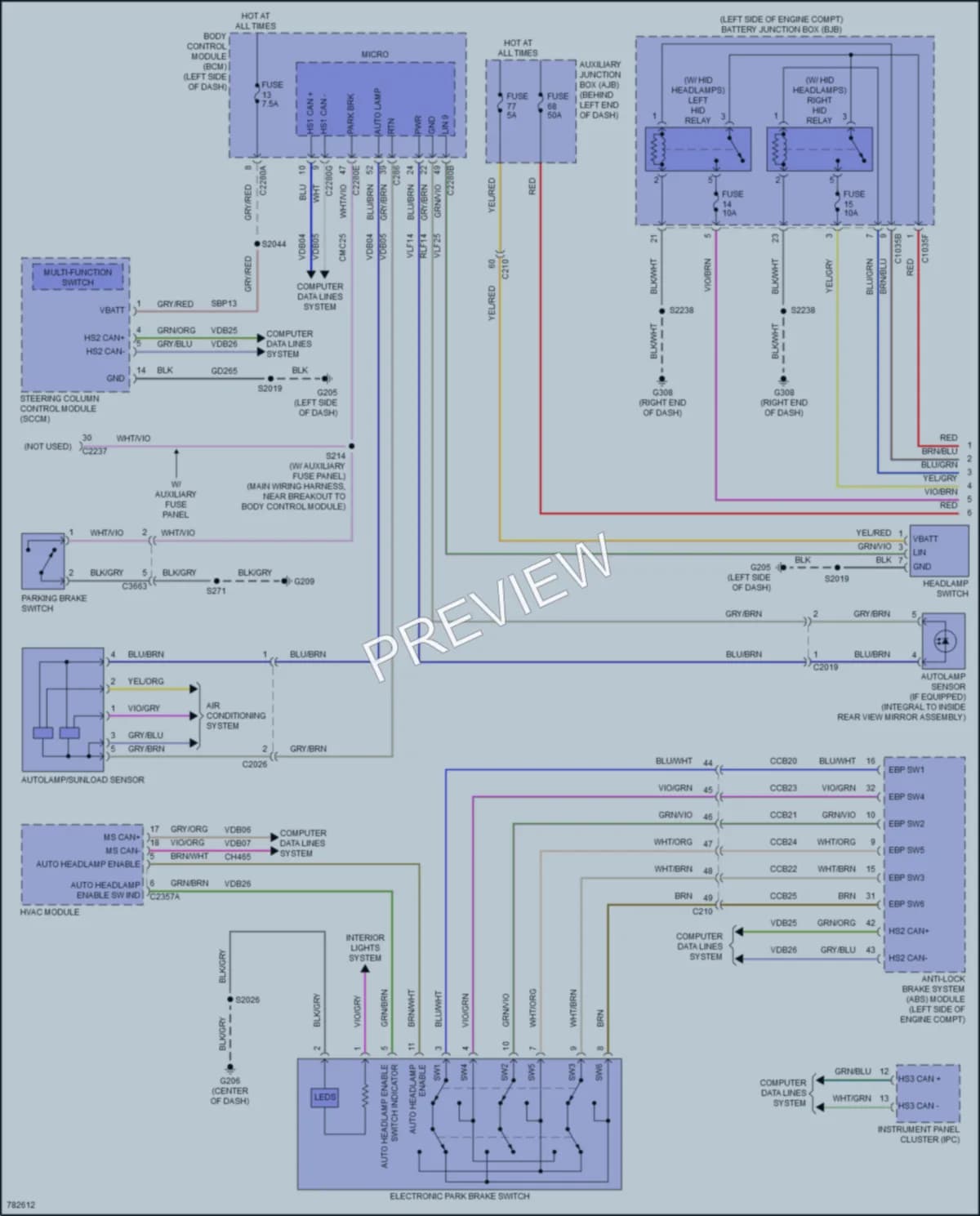 2022 Ford 150Transit Headlights wiring diagram preview
