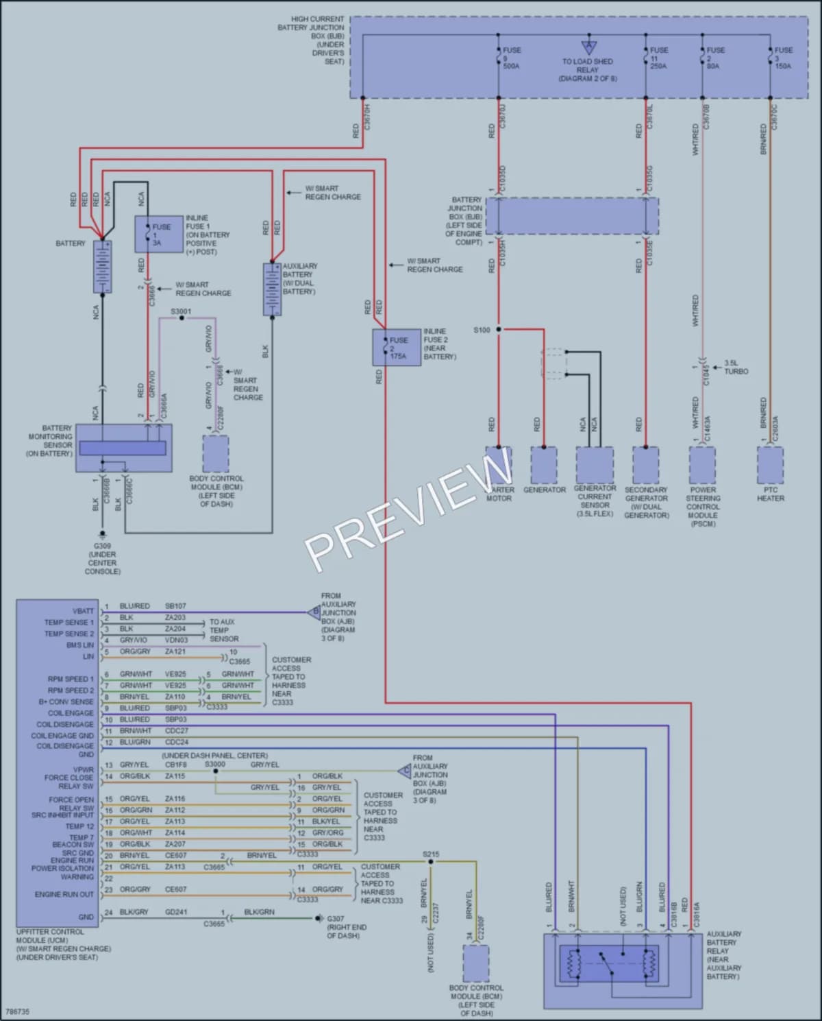 2022 Ford 150Transit Power Distribution wiring diagram preview