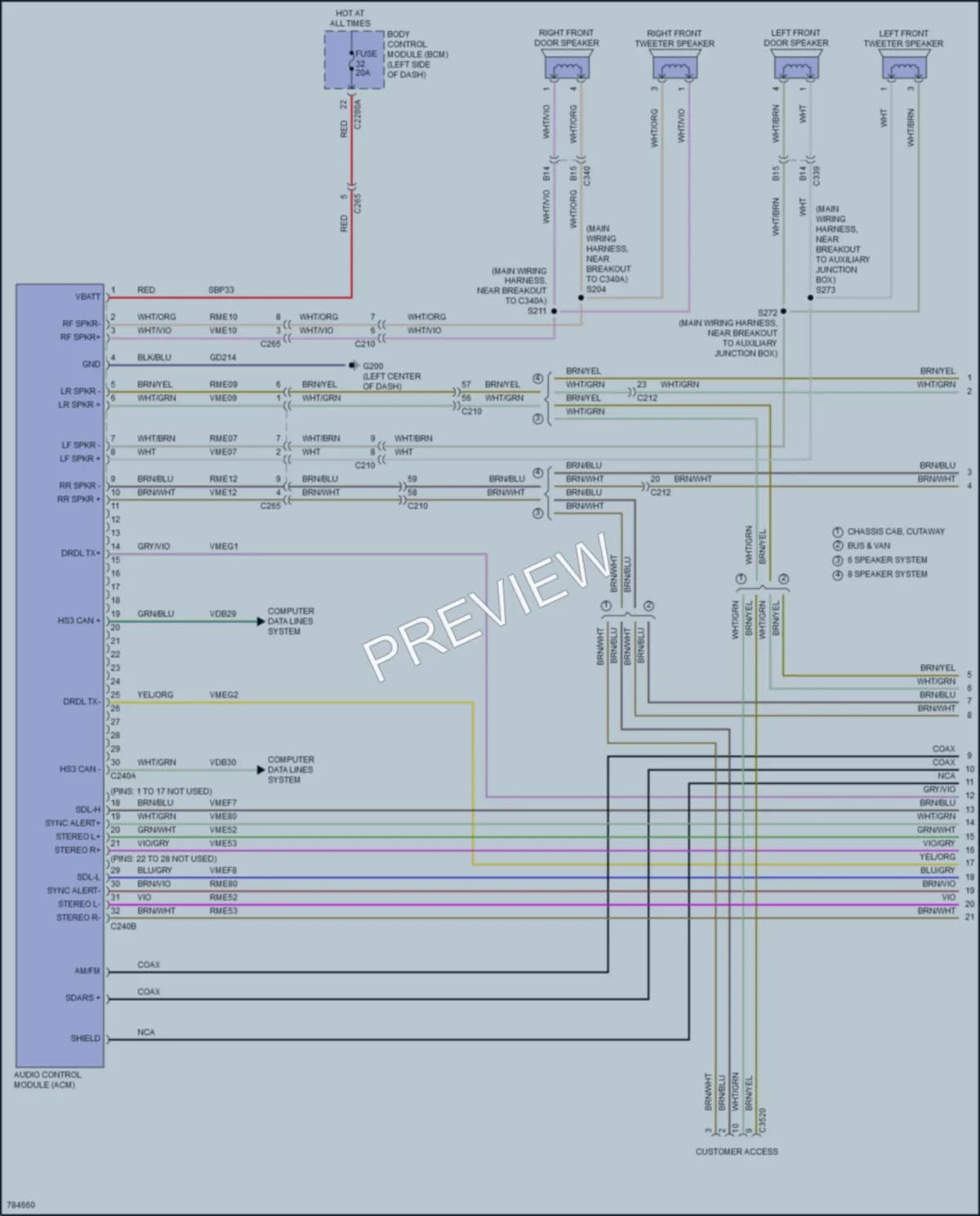 2022 Ford 150Transit Radio wiring diagram preview