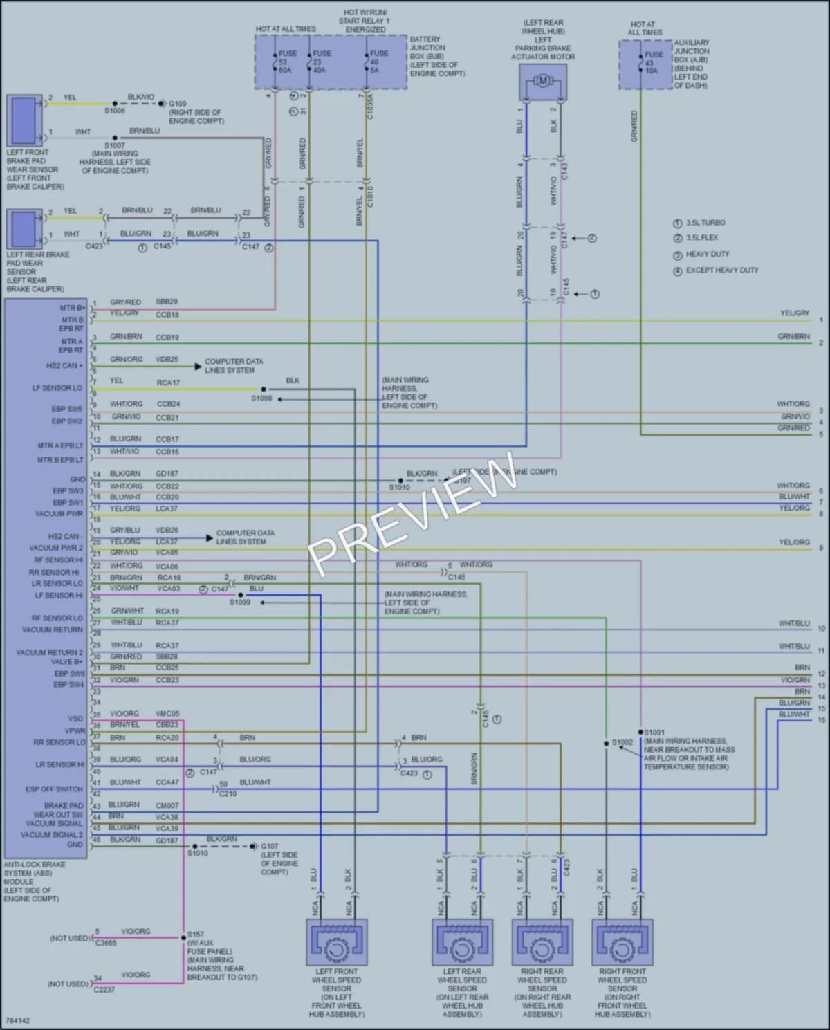 2022 Ford 250Transit Anti Lock Brakes wiring diagram preview