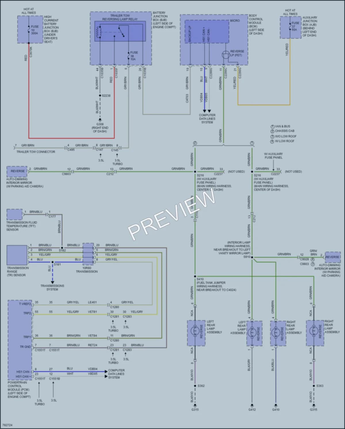 2022 Ford 350HDTransit Exterior Lights wiring diagram preview