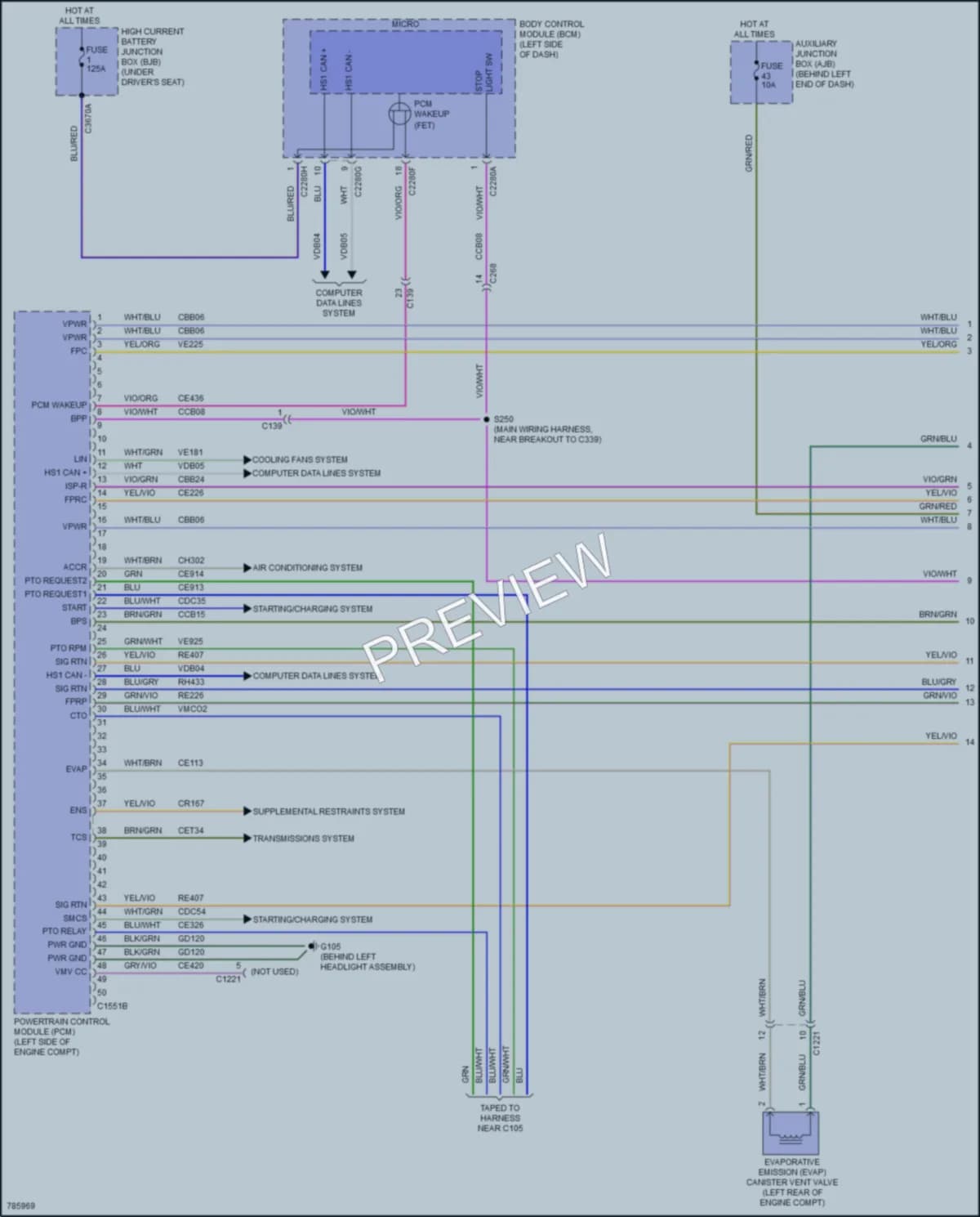 2022 Ford 350Transit Engine Performance wiring diagram preview
