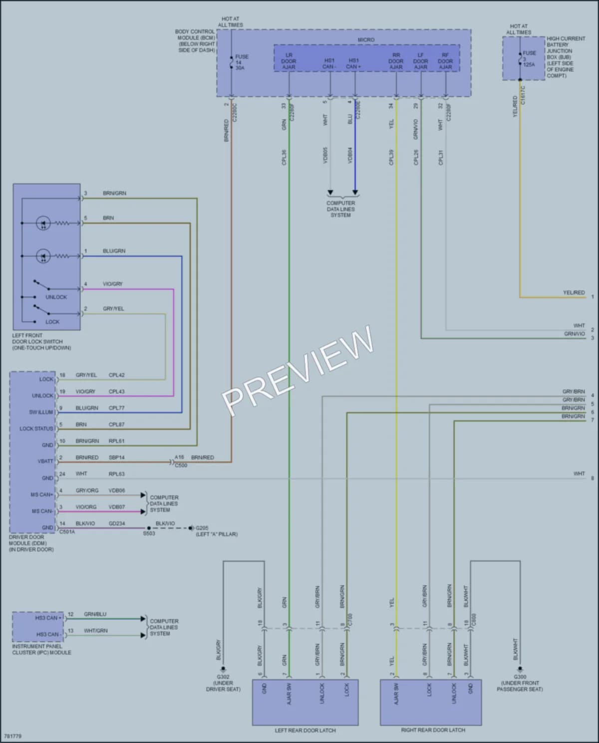2022 Ford BroncoSport Anti Theft wiring diagram preview