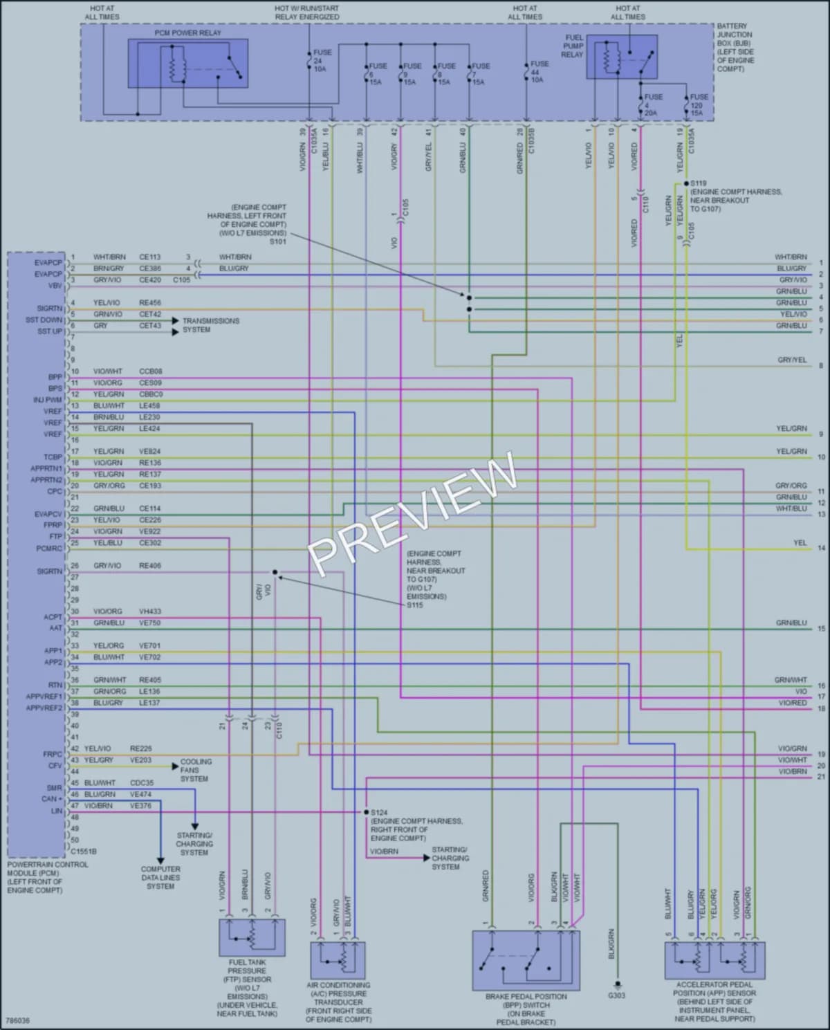 2022 Ford BroncoSport Engine Performance wiring diagram preview