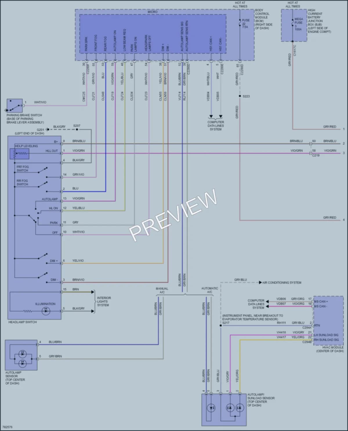 2022 Ford EcoSport Headlights wiring diagram preview