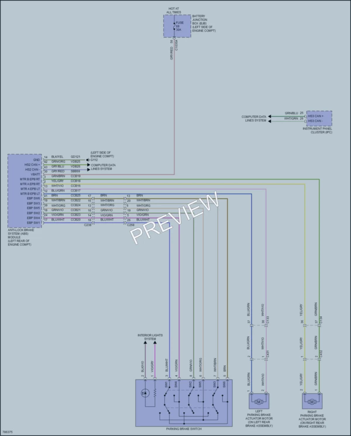 2022 Ford Edge Shift Interlock wiring diagram preview