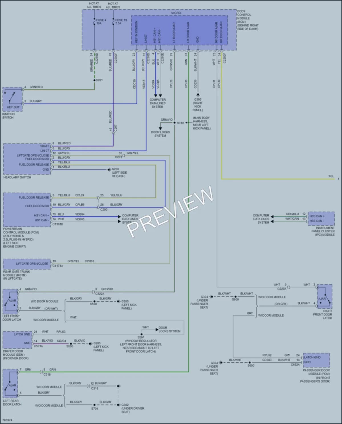2022 Ford Escape Warning Systems wiring diagram preview
