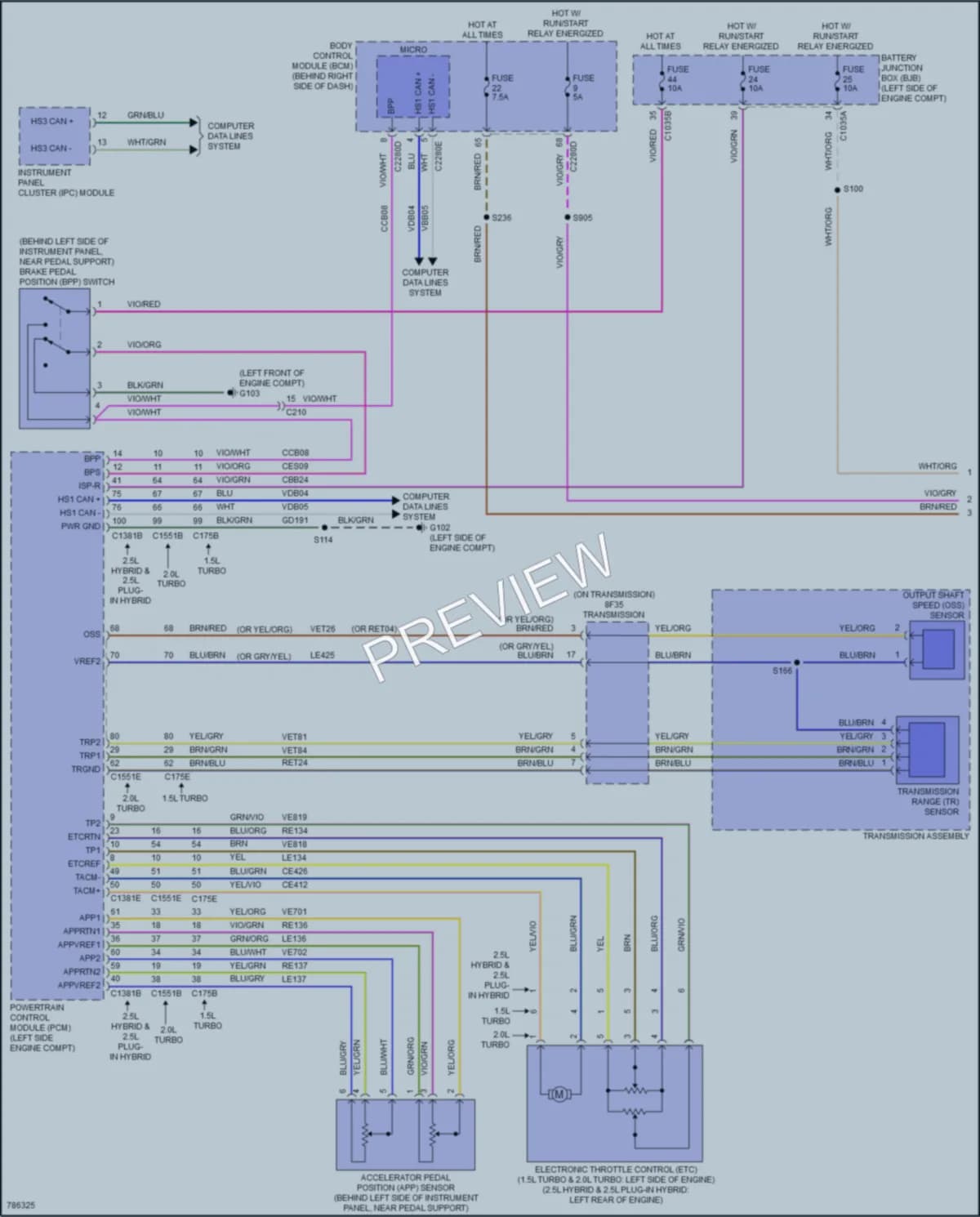 2022 Ford EscapePlugIn Cruise Control wiring diagram preview