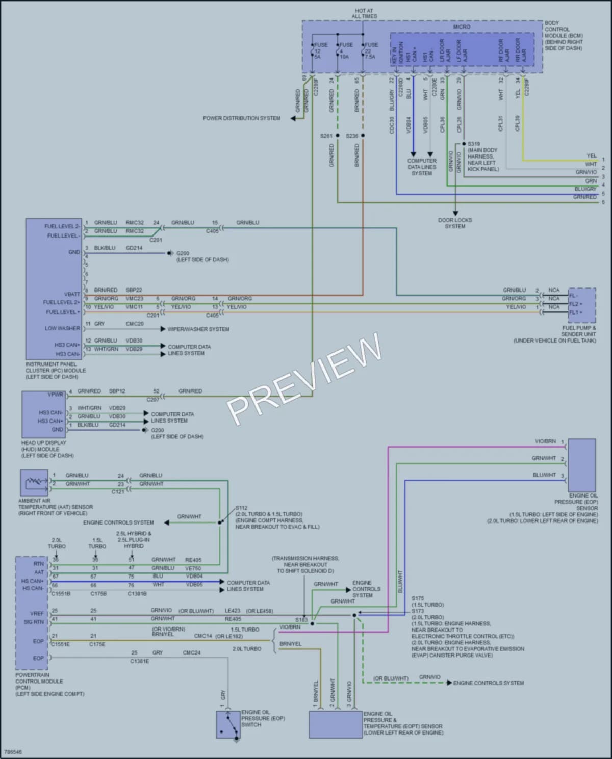 2022 Ford EscapePlugIn Instrument Cluster wiring diagram preview