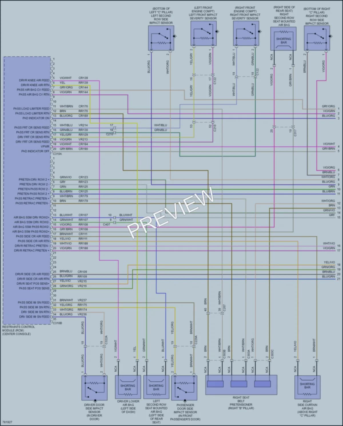 2022 Ford EscapePlugIn Supplemental Restraints wiring diagram preview