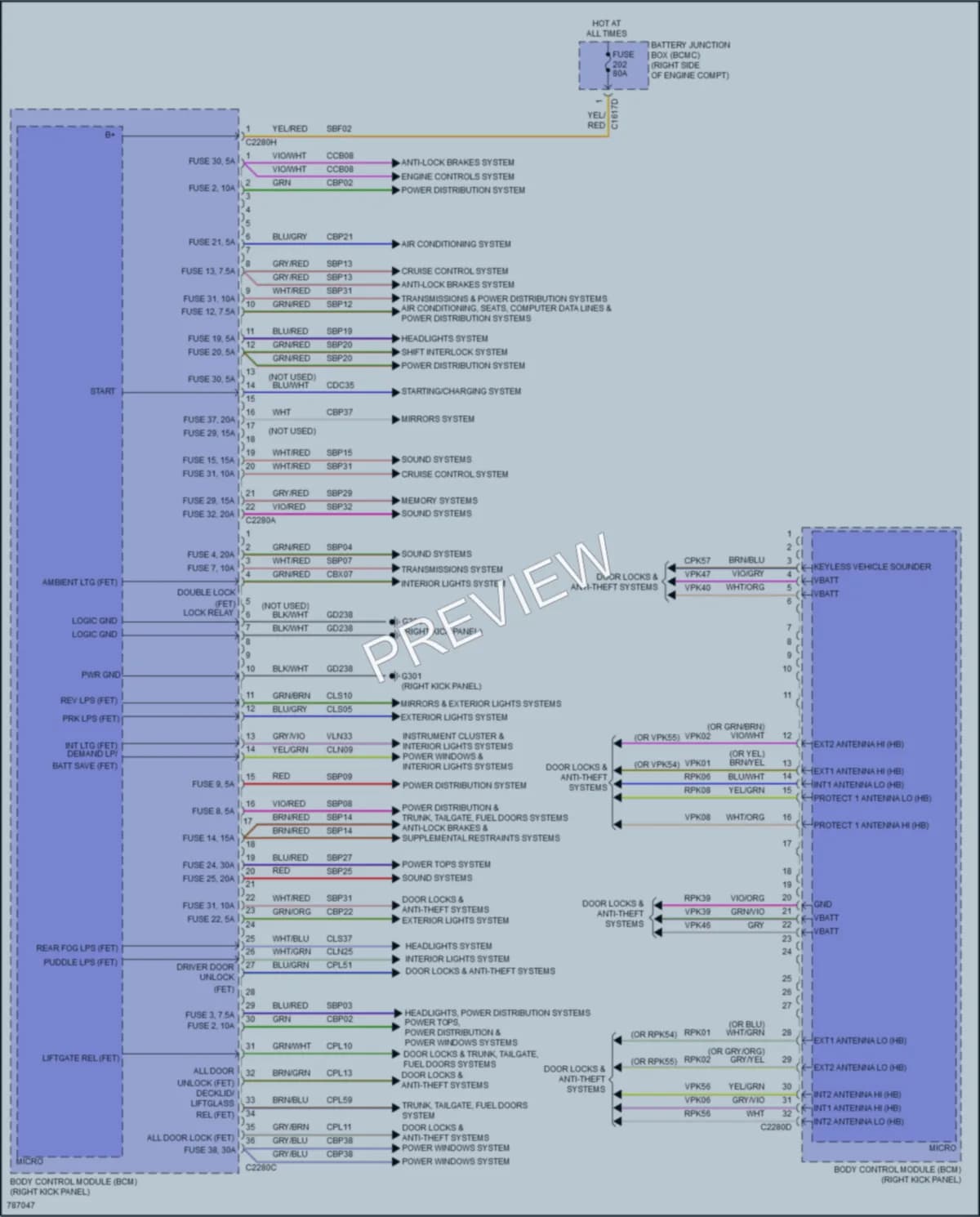 2022 Ford Expedition Body Control Modules wiring diagram preview