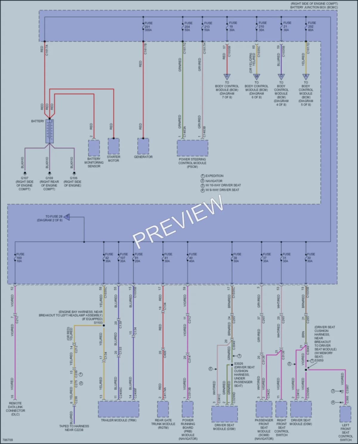 2022 Ford Expedition Power Distribution wiring diagram preview