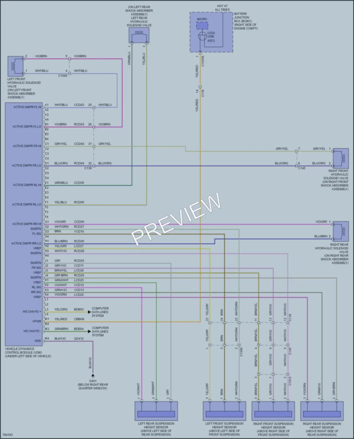 2022 Ford ExpeditionMAX Electronic Suspension wiring diagram preview