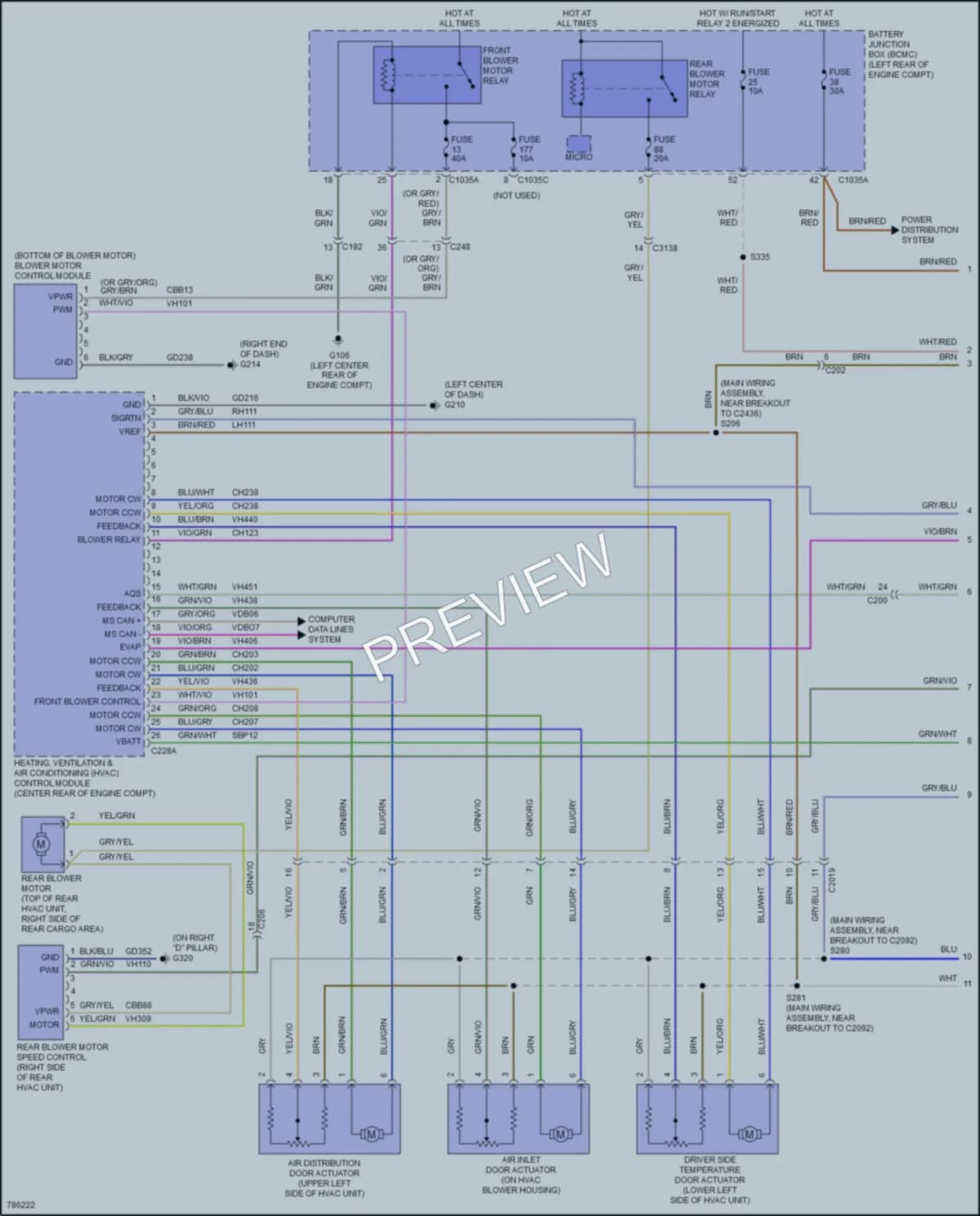 2022 Ford ExplorerHybrid Air Conditioning wiring diagram preview