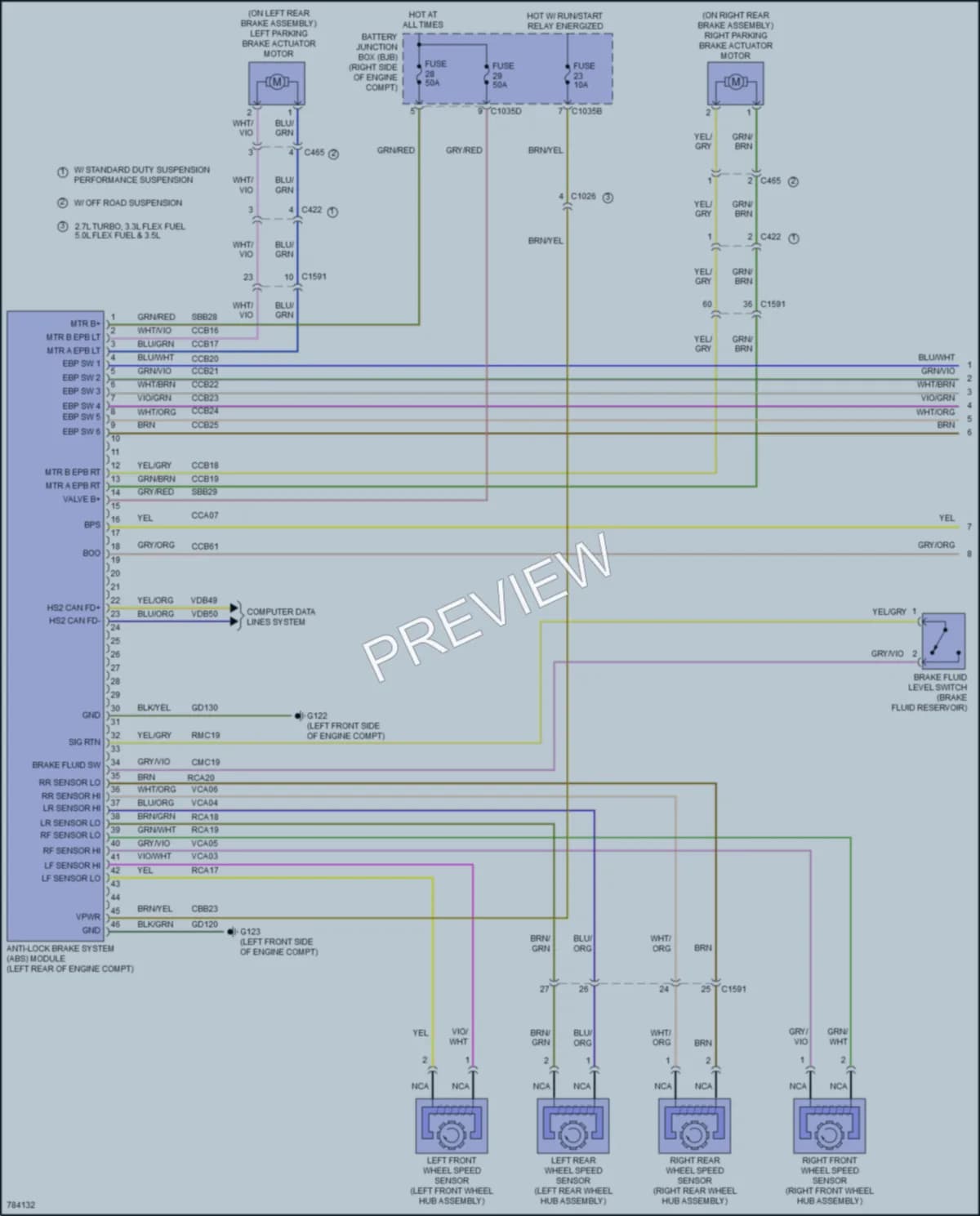 2022 Ford F150 Anti Lock Brakes wiring diagram preview