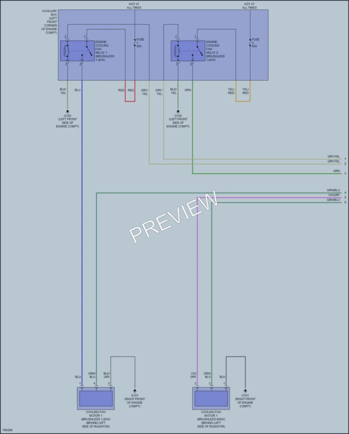 2022 Ford F150 Cooling Fan wiring diagram preview