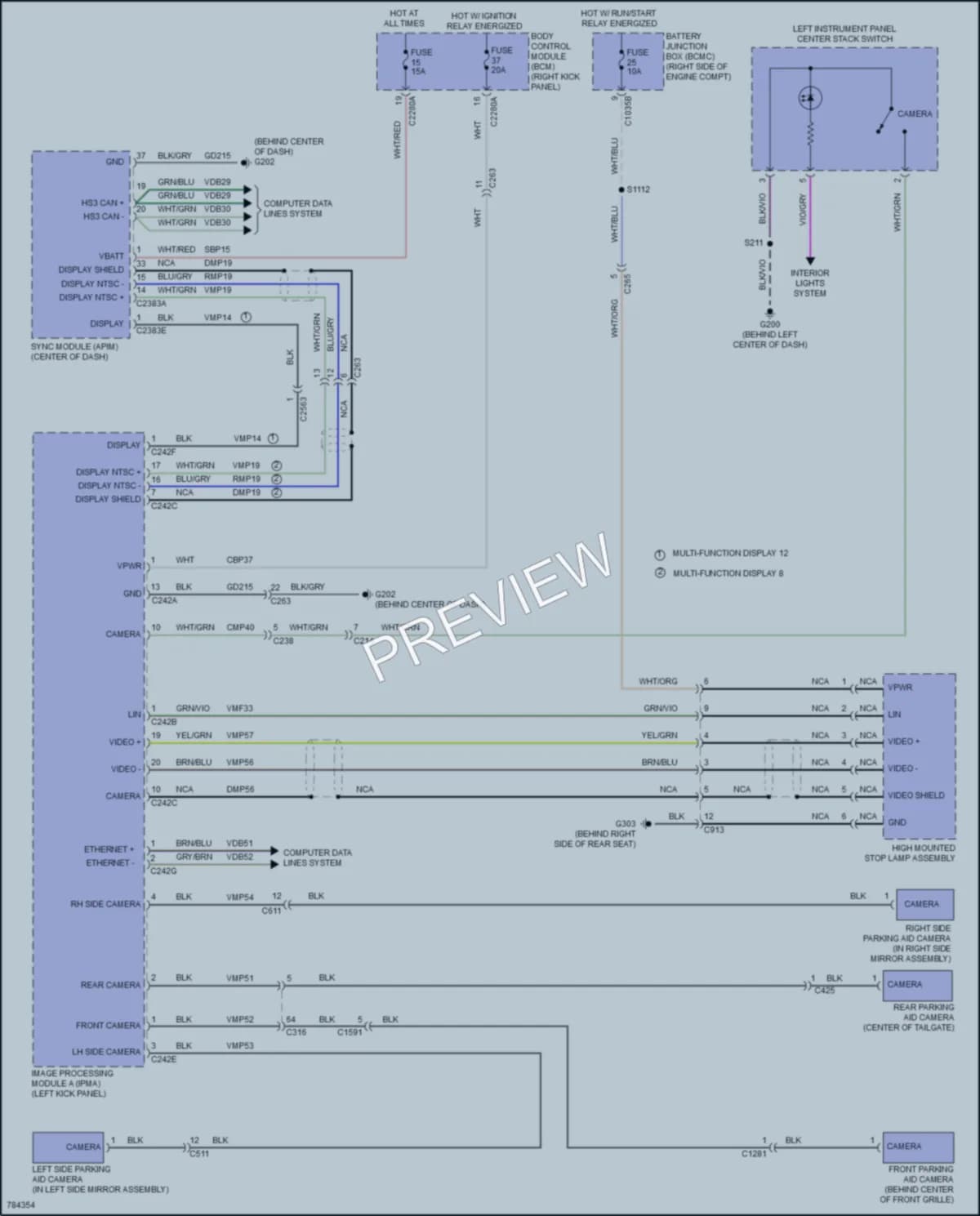 2022 Ford F150 Navigation wiring diagram preview
