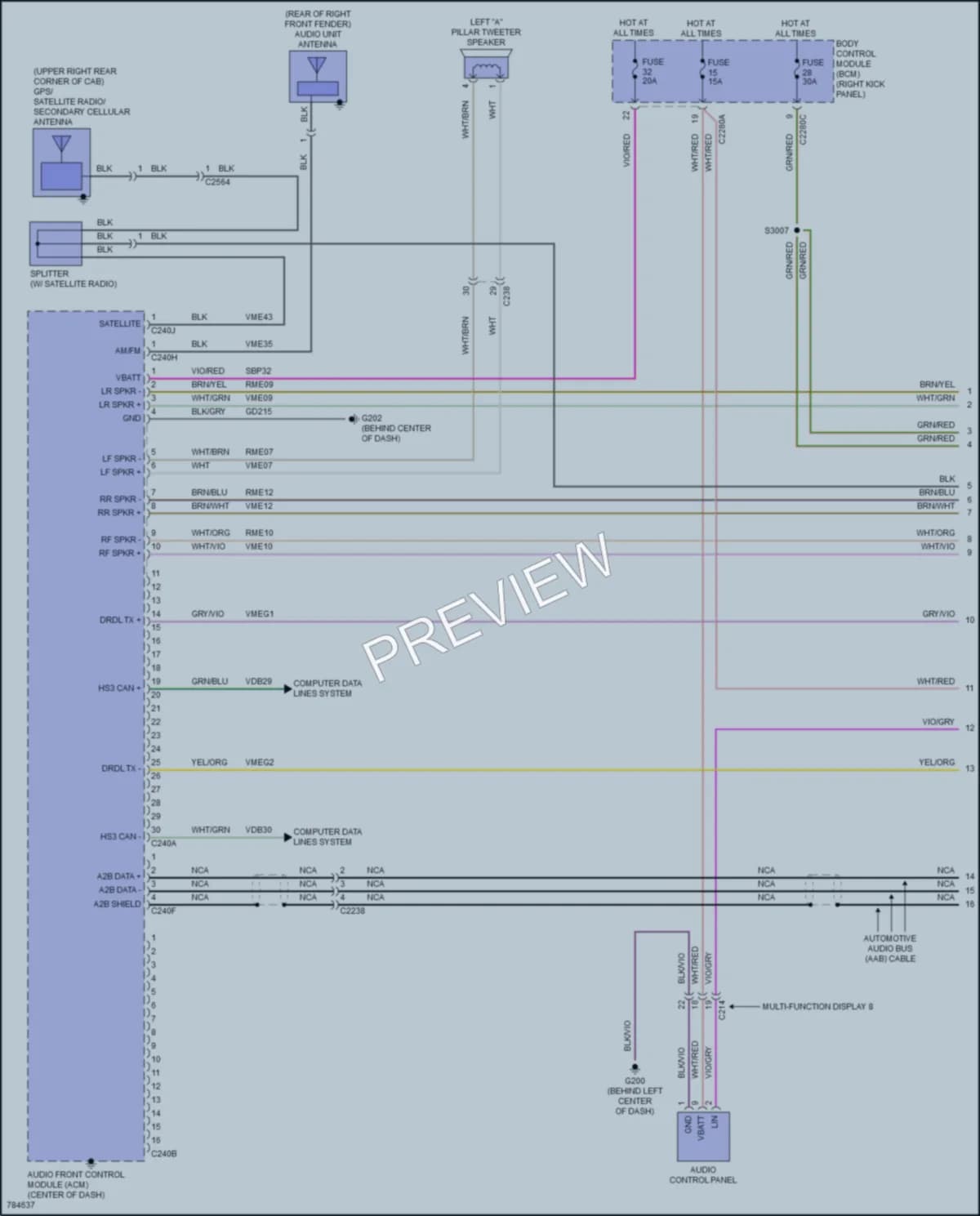2022 Ford F150 Radio wiring diagram preview