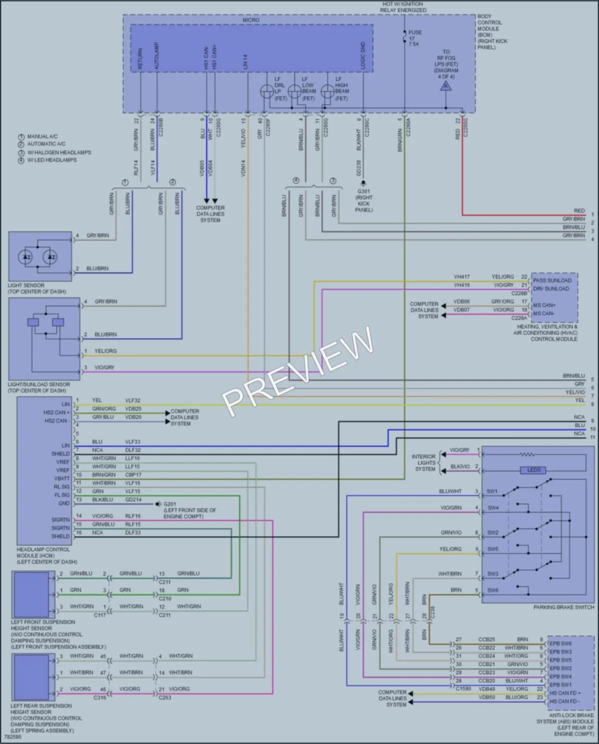 2022 Ford F150Hybrid Headlights wiring diagram preview