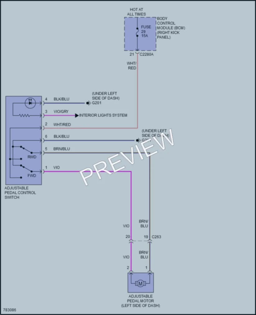 2022 Ford F150Hybrid Power Seats wiring diagram preview