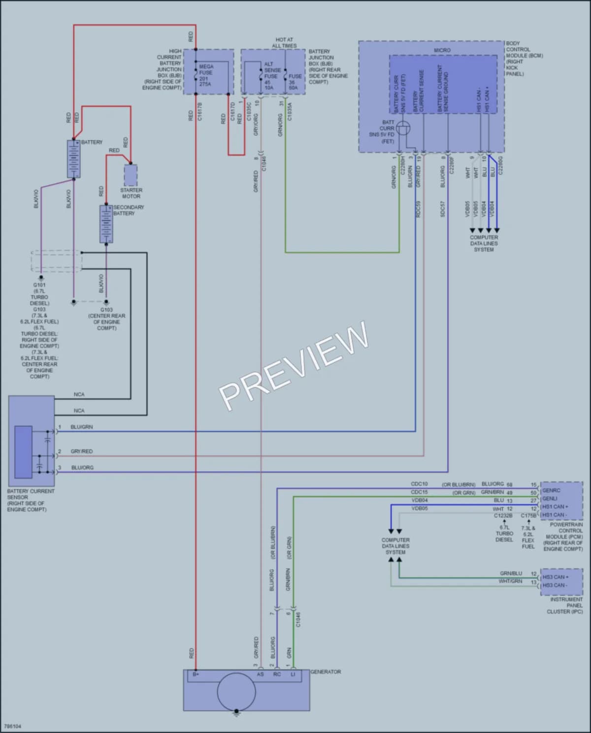 2022 Ford F350SuperDuty Starting Charging wiring diagram preview