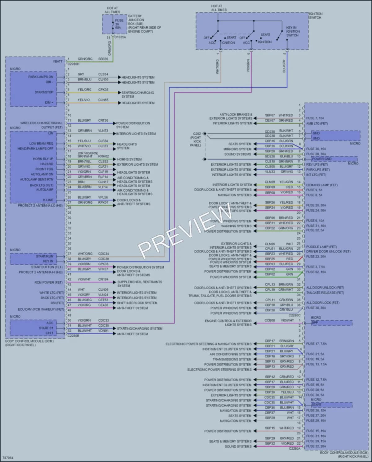 2022 Ford F450SuperDuty Body Control Modules wiring diagram preview