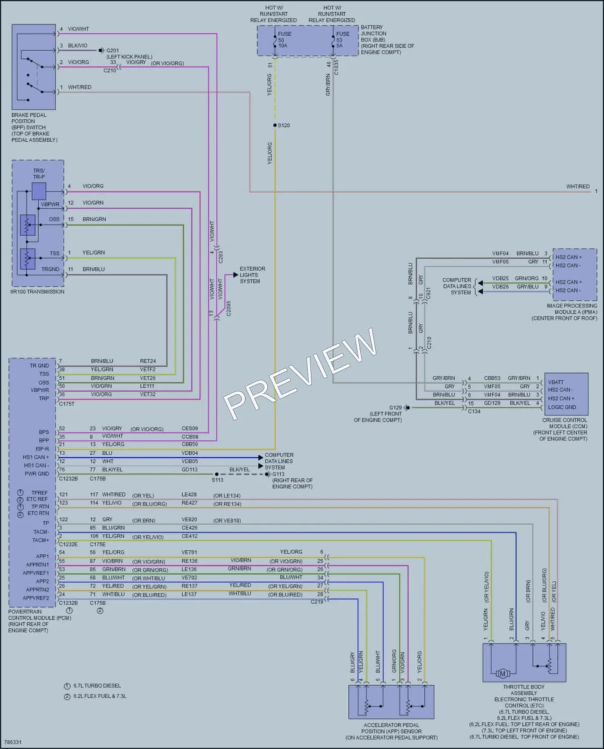 2022 Ford F450SuperDuty Cruise Control wiring diagram preview