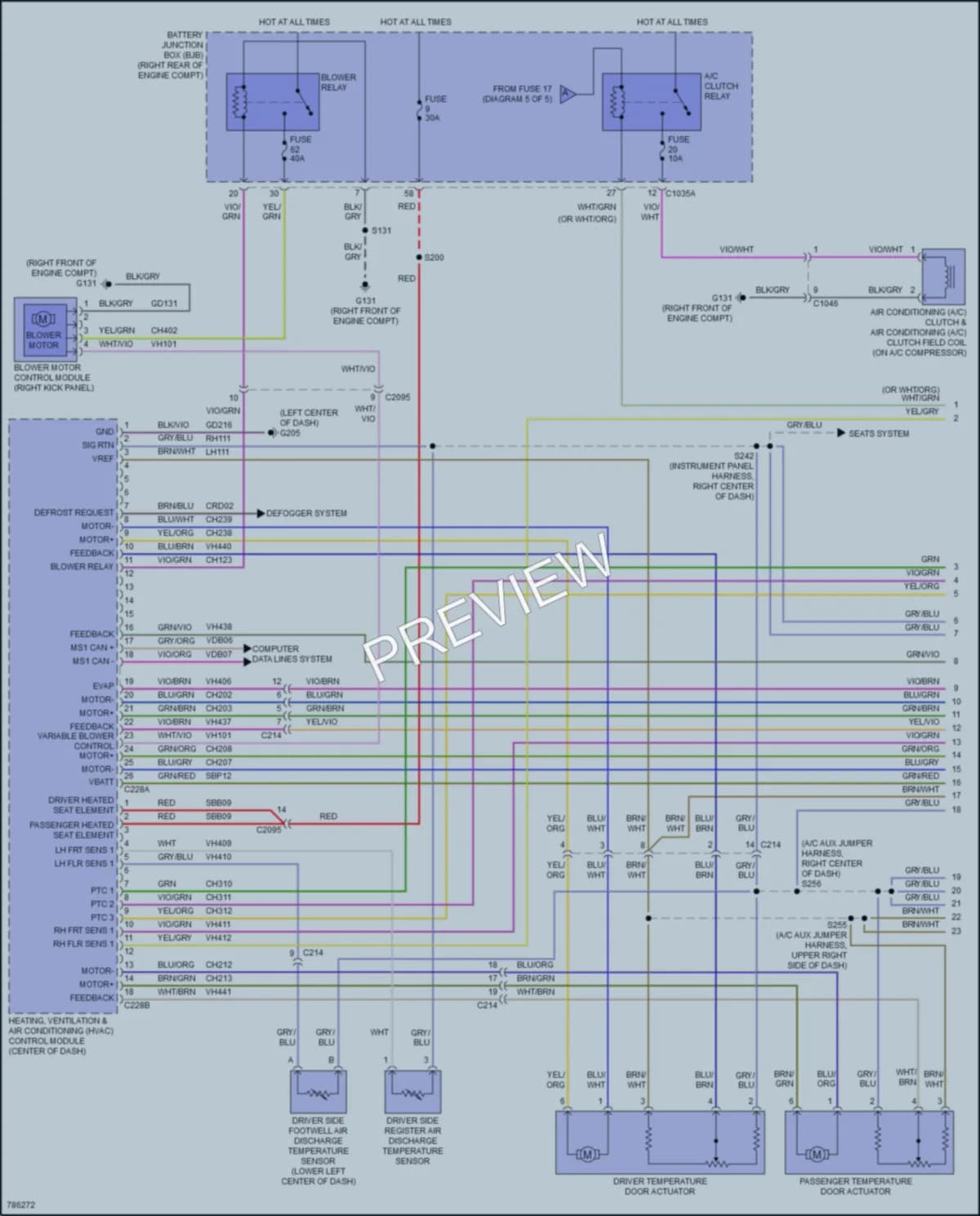 2022 Ford F550ChsCab Air Conditioning wiring diagram preview