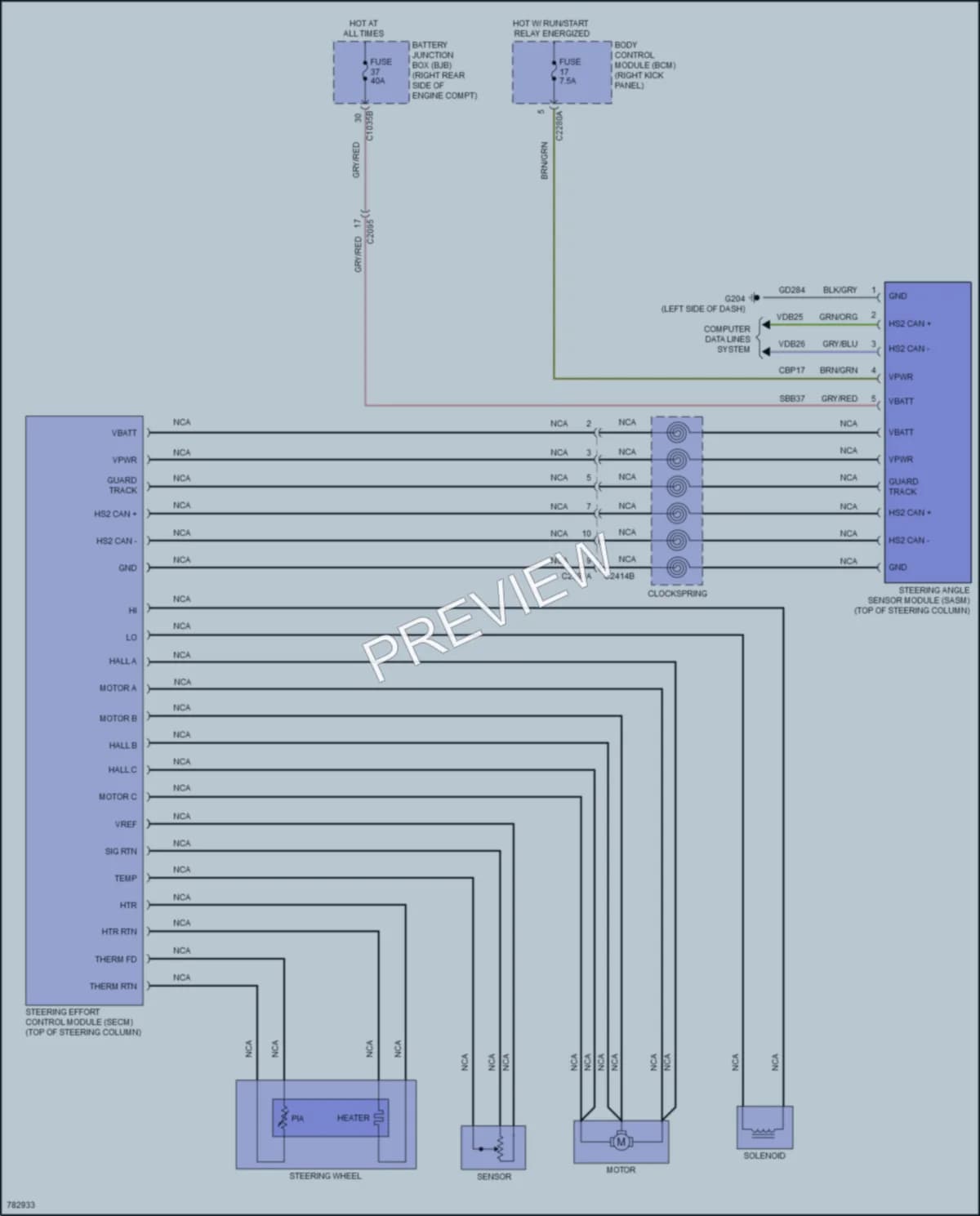 2022 Ford F550ChsCab Electronic Power Steering wiring diagram preview