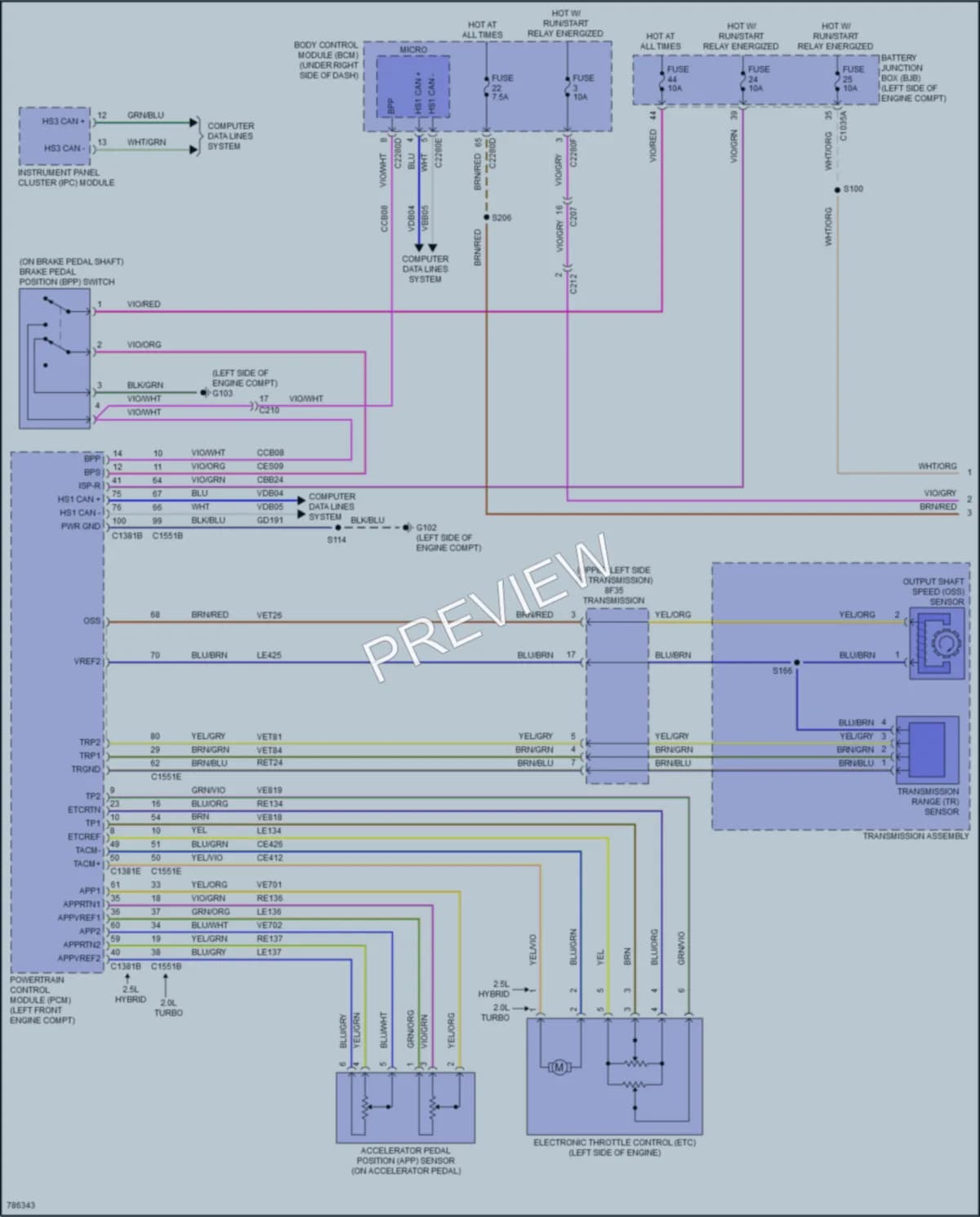 2022 Ford Maverick Cruise Control wiring diagram preview