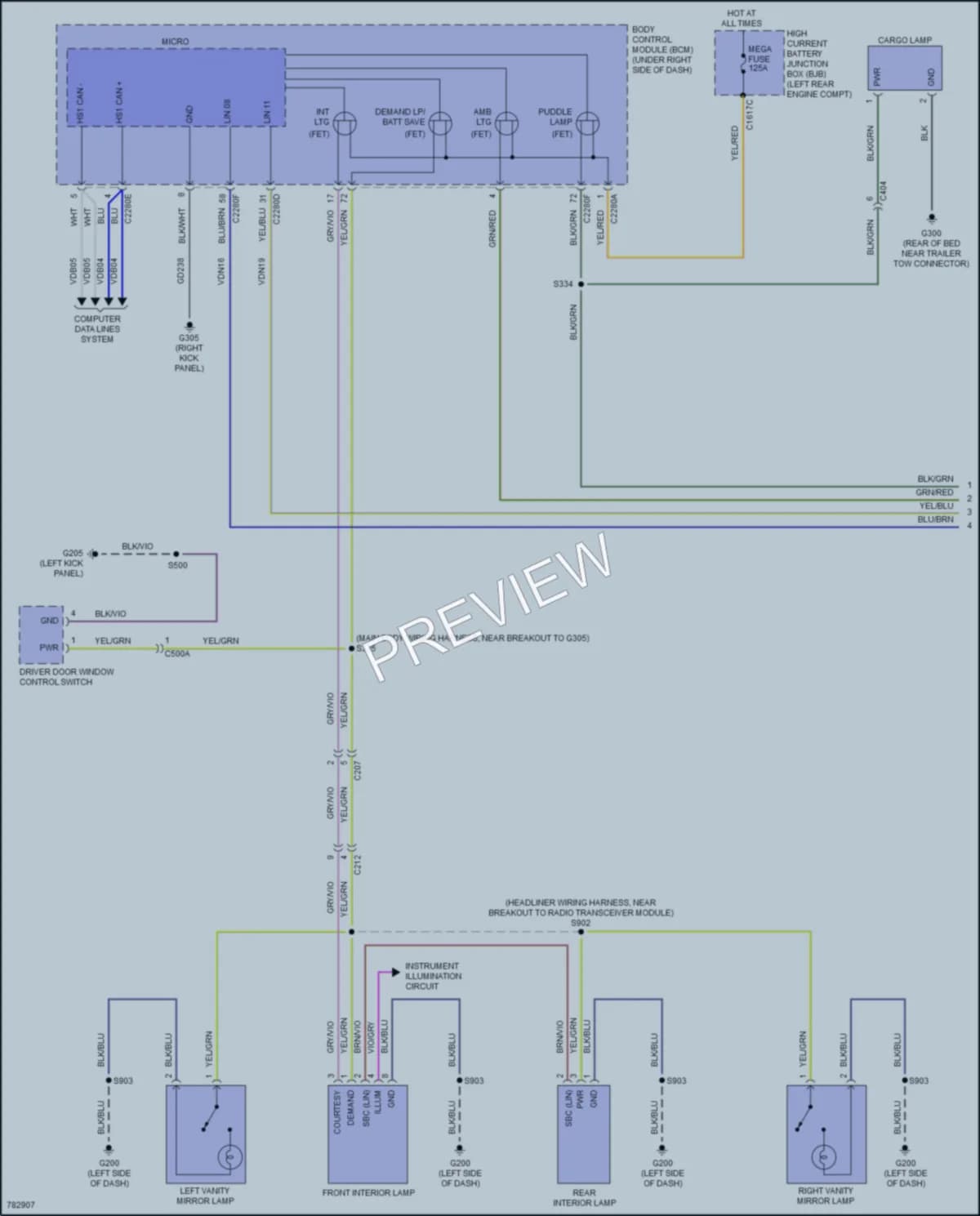 2022 Ford Maverick Interior Lights wiring diagram preview