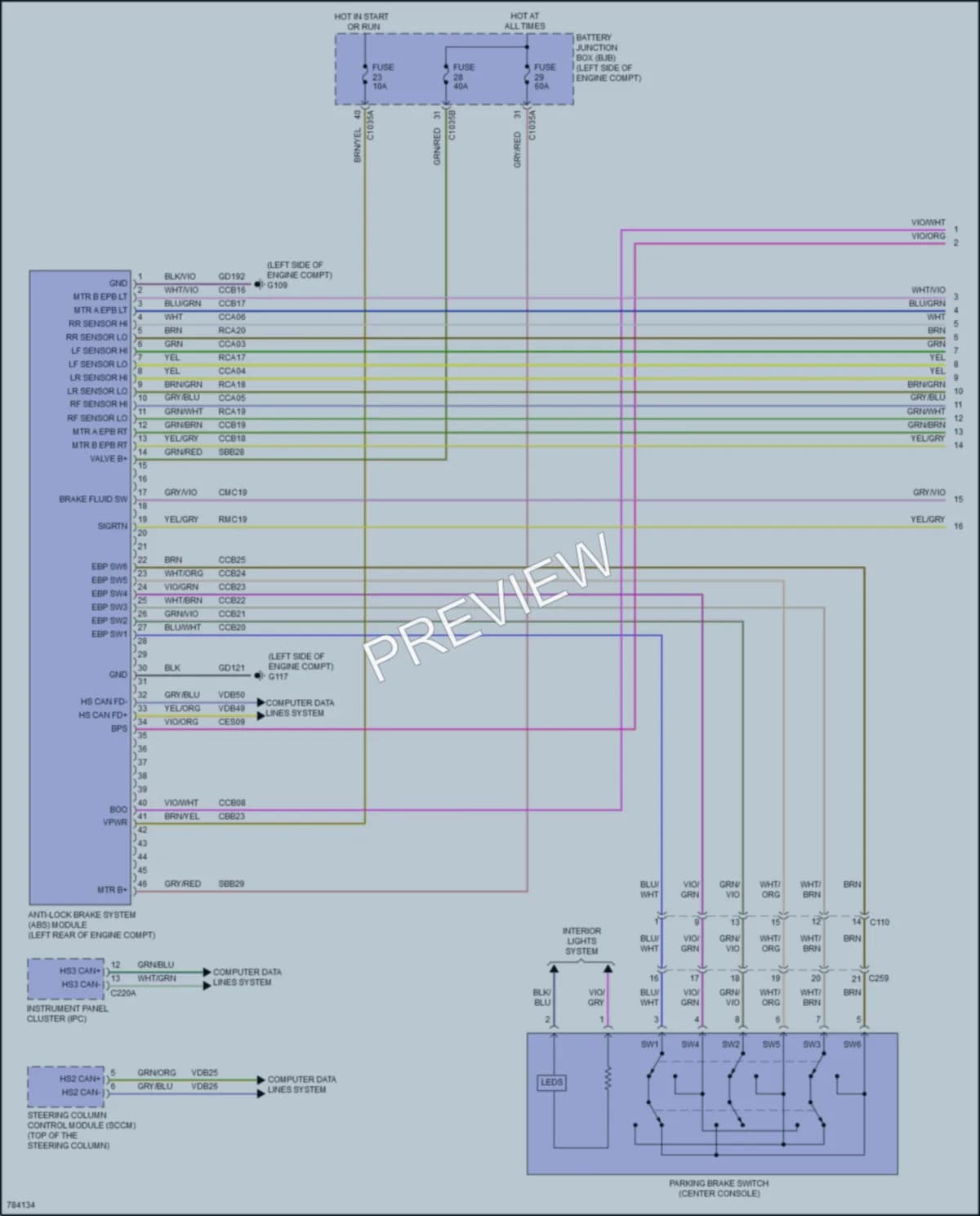 2022 Ford MustangMachE Anti Lock Brakes wiring diagram preview