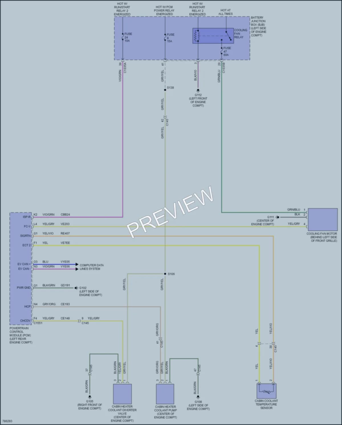 2022 Ford MustangMachE Cooling Fan wiring diagram preview