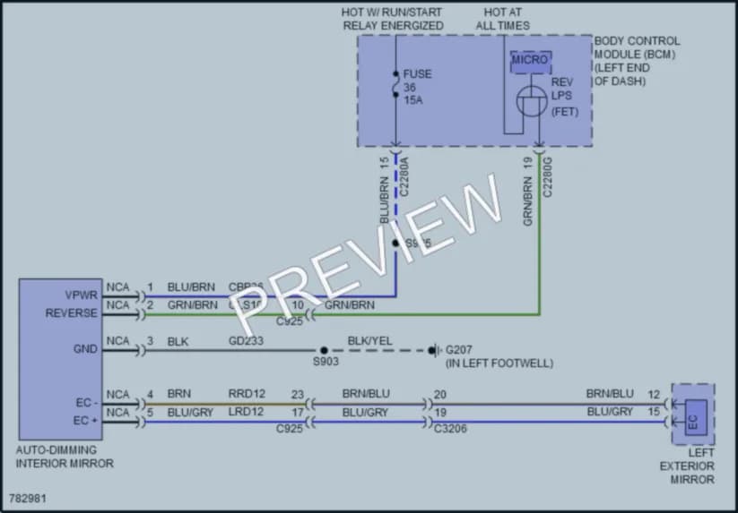 2022 Ford PoliceInterceptorUtility Power Mirrors wiring diagram preview