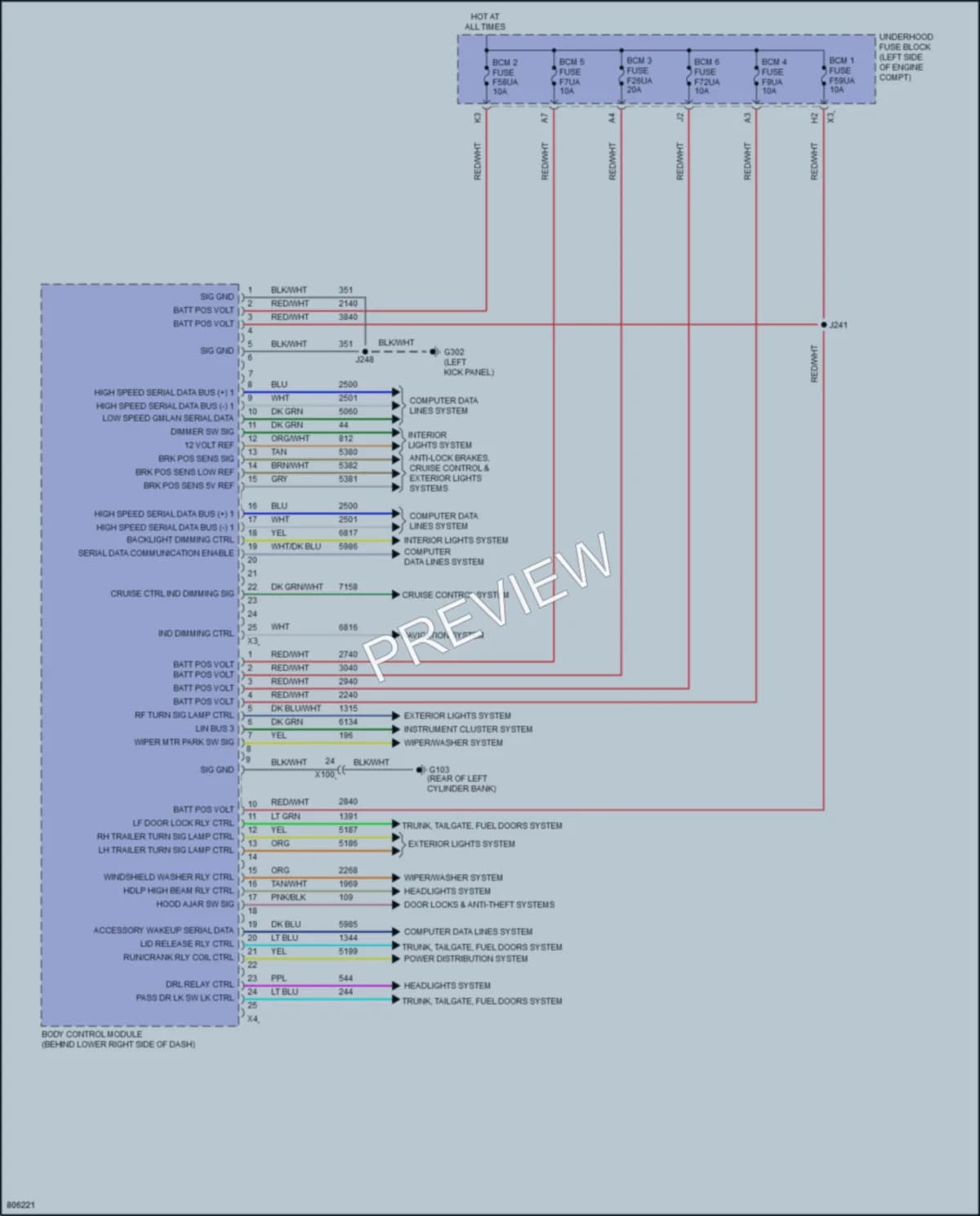 2022 GMC 3500Savana Body Control Modules wiring diagram preview
